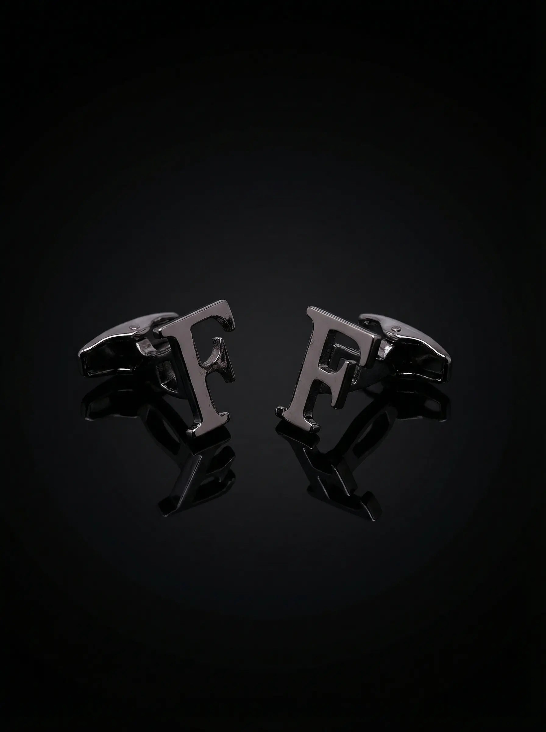 Black Letter F Cufflinks Tivaaro