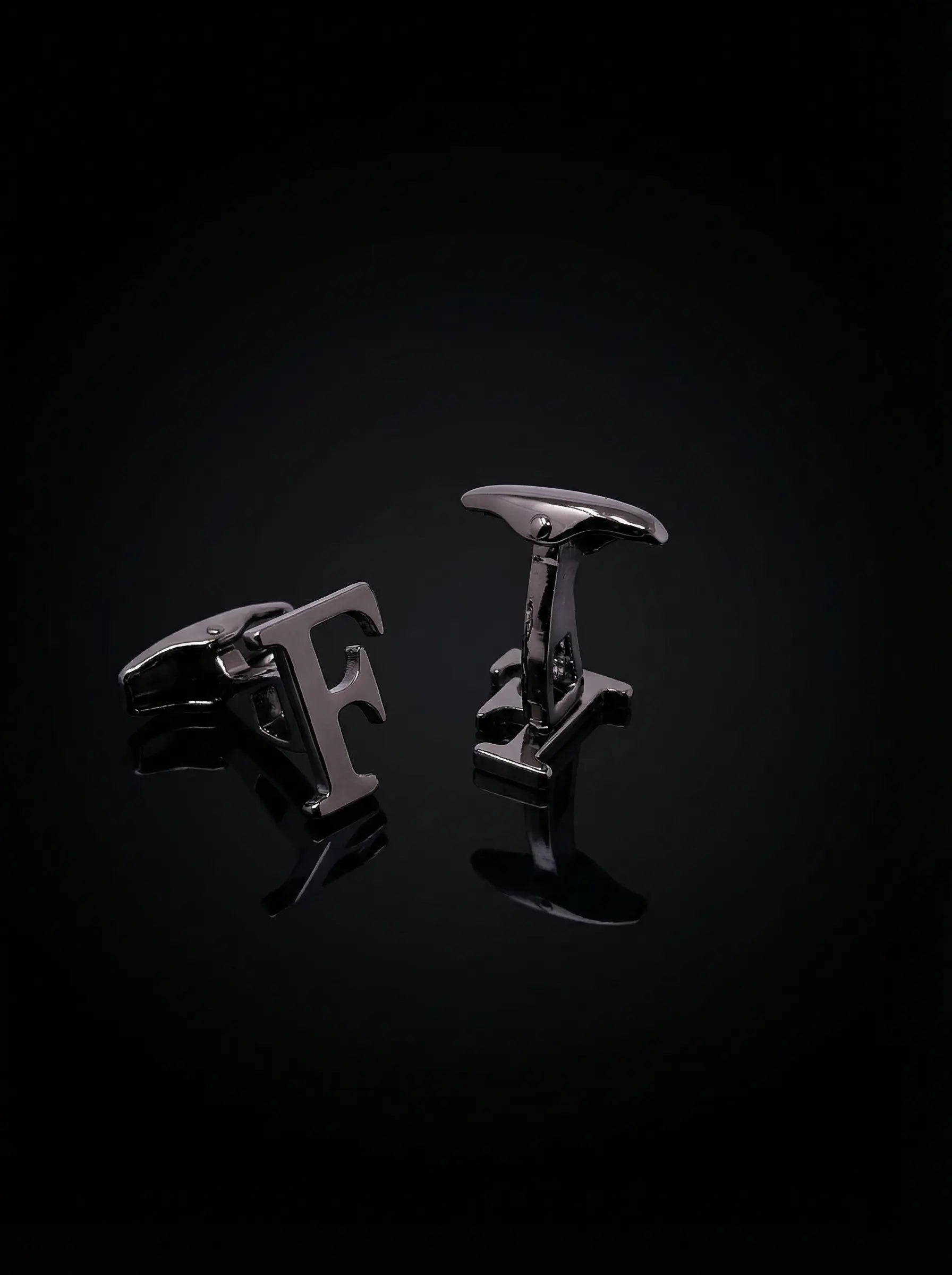 Black Letter F Cufflinks Tivaaro