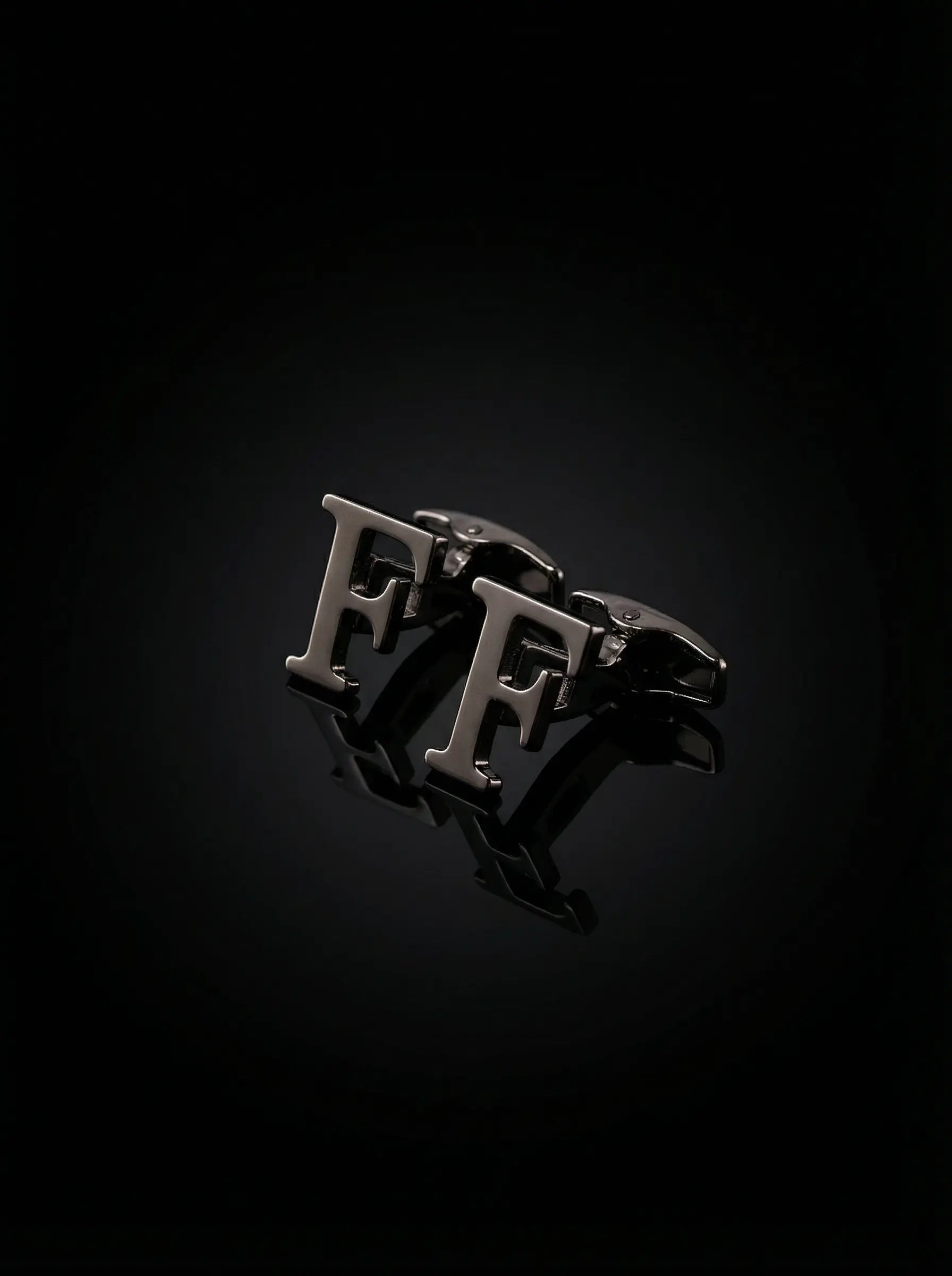 Black Letter F Cufflinks Tivaaro