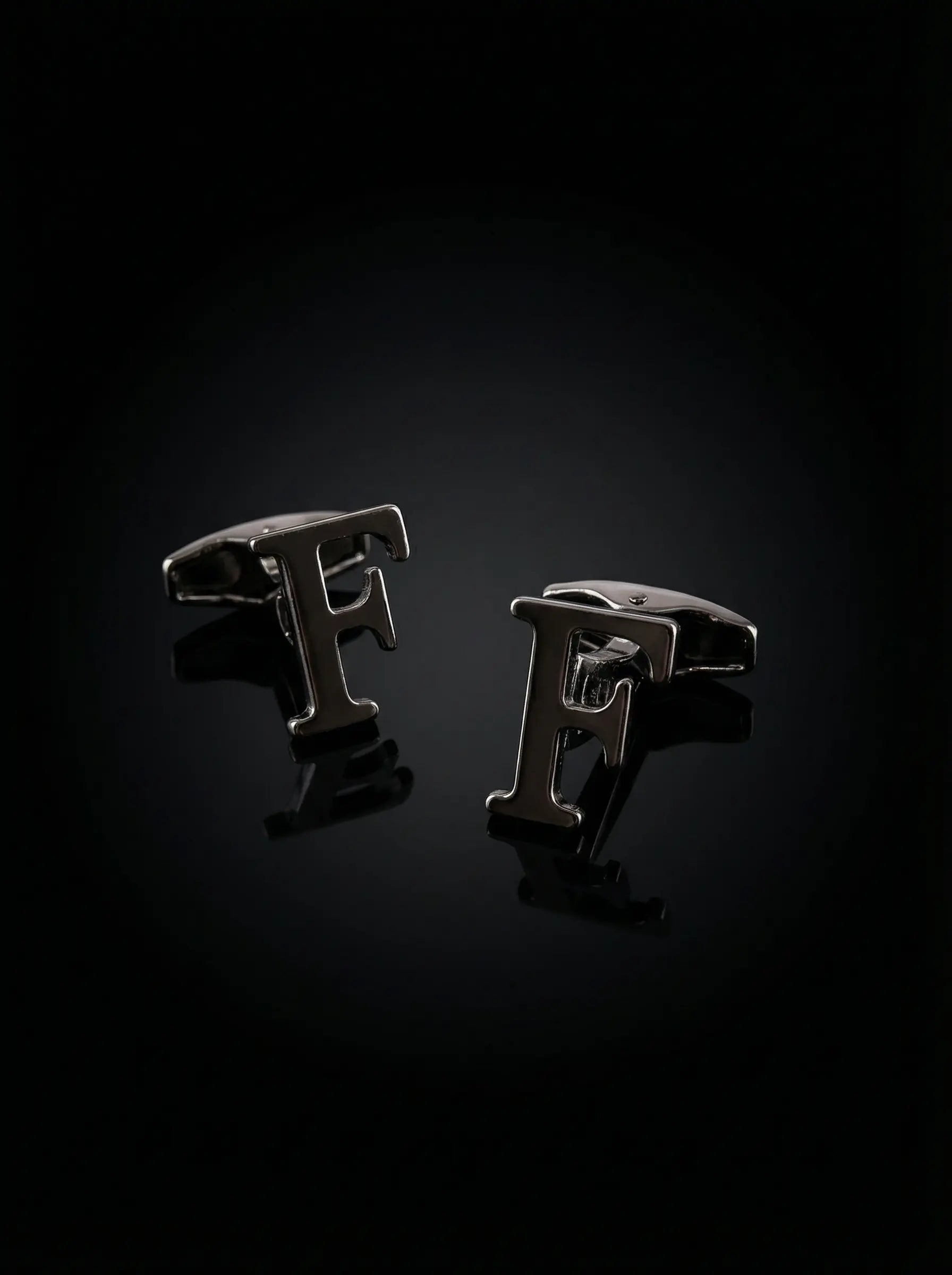 Black Letter F Cufflinks Tivaaro