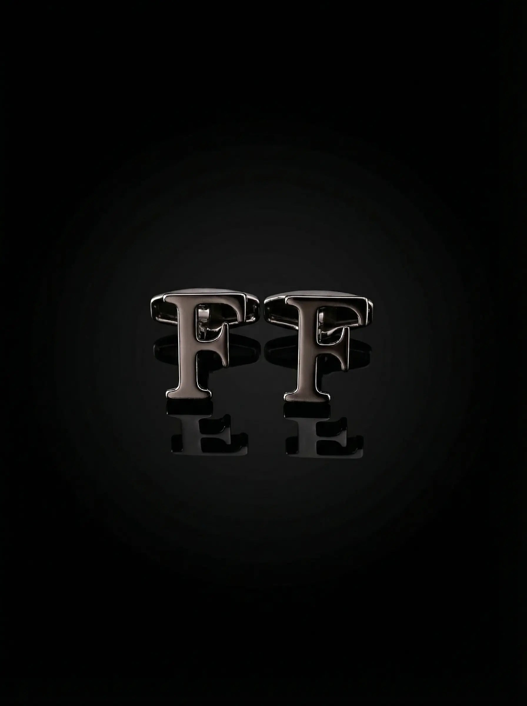 Black Letter F Cufflinks Tivaaro