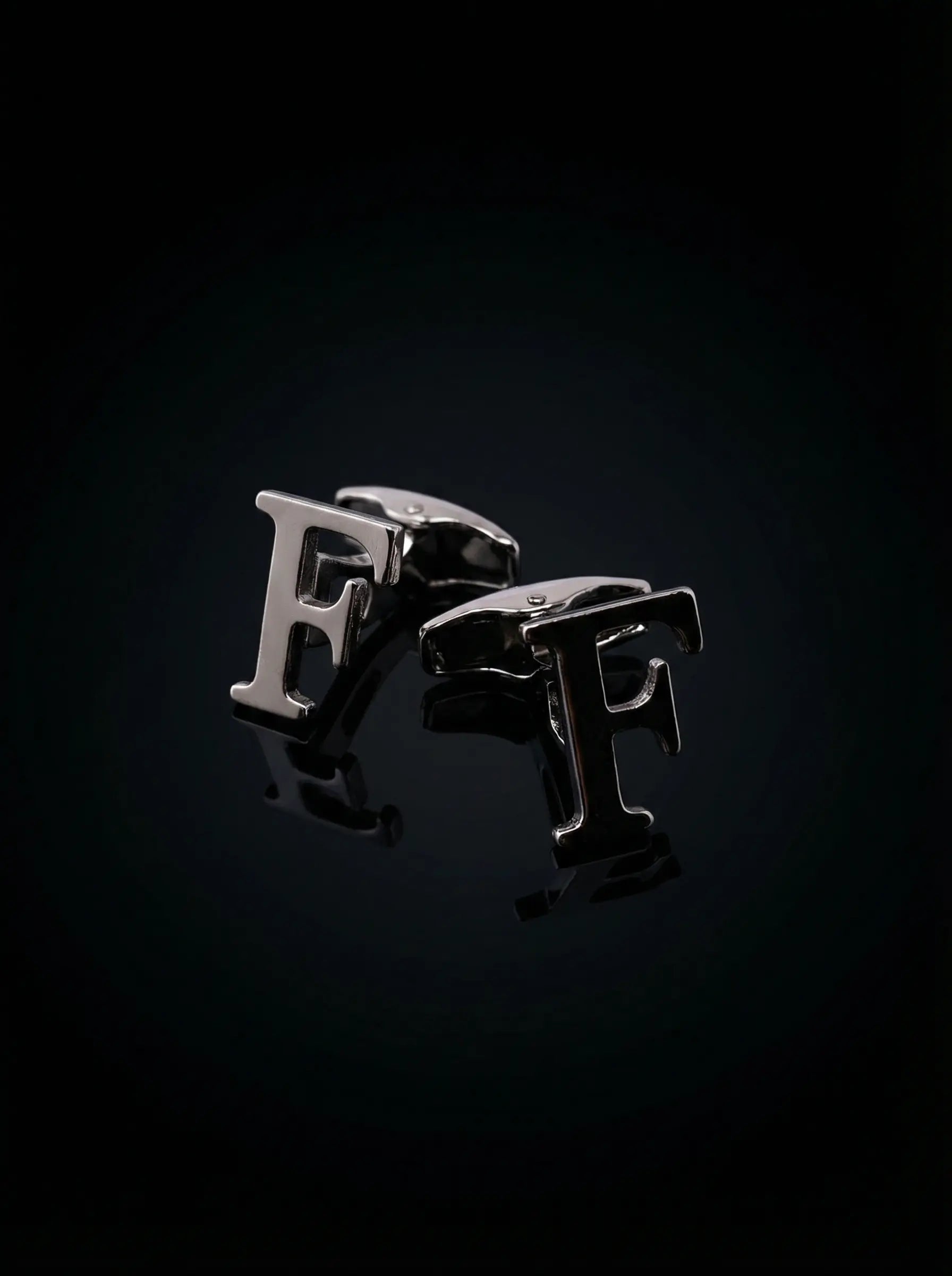Black Letter F Cufflinks Tivaaro