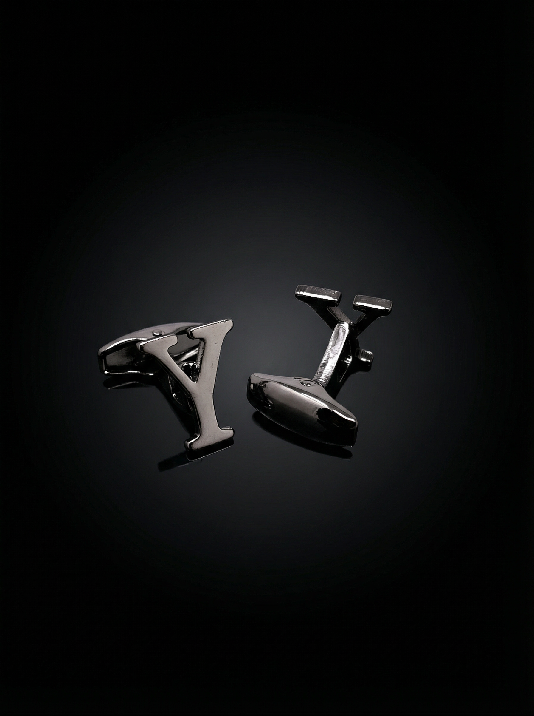 Black Letter Y Cufflinks Tivaaro