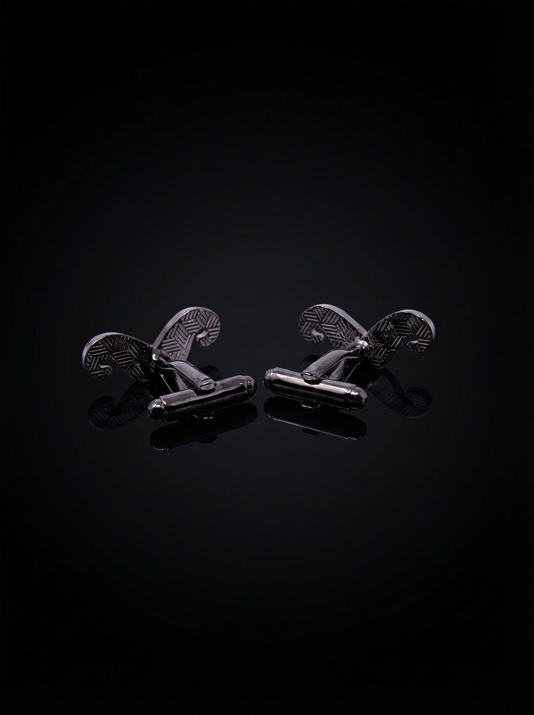 Black Moustache Cufflinks Tivaaro