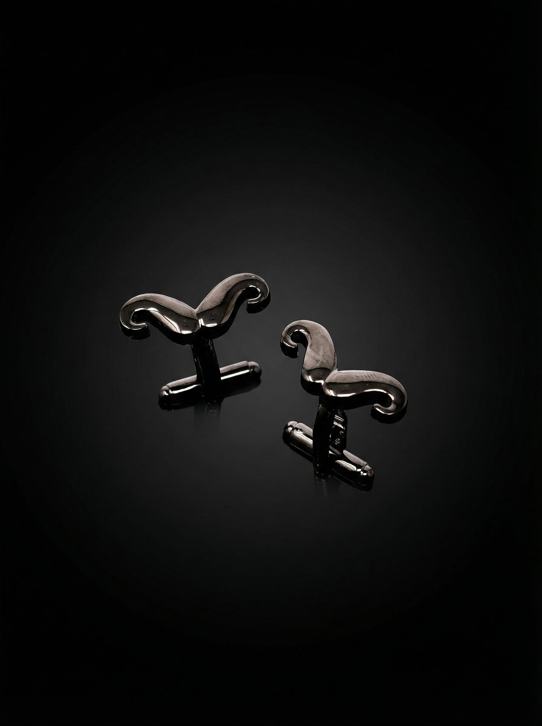 Black Moustache Cufflinks Tivaaro