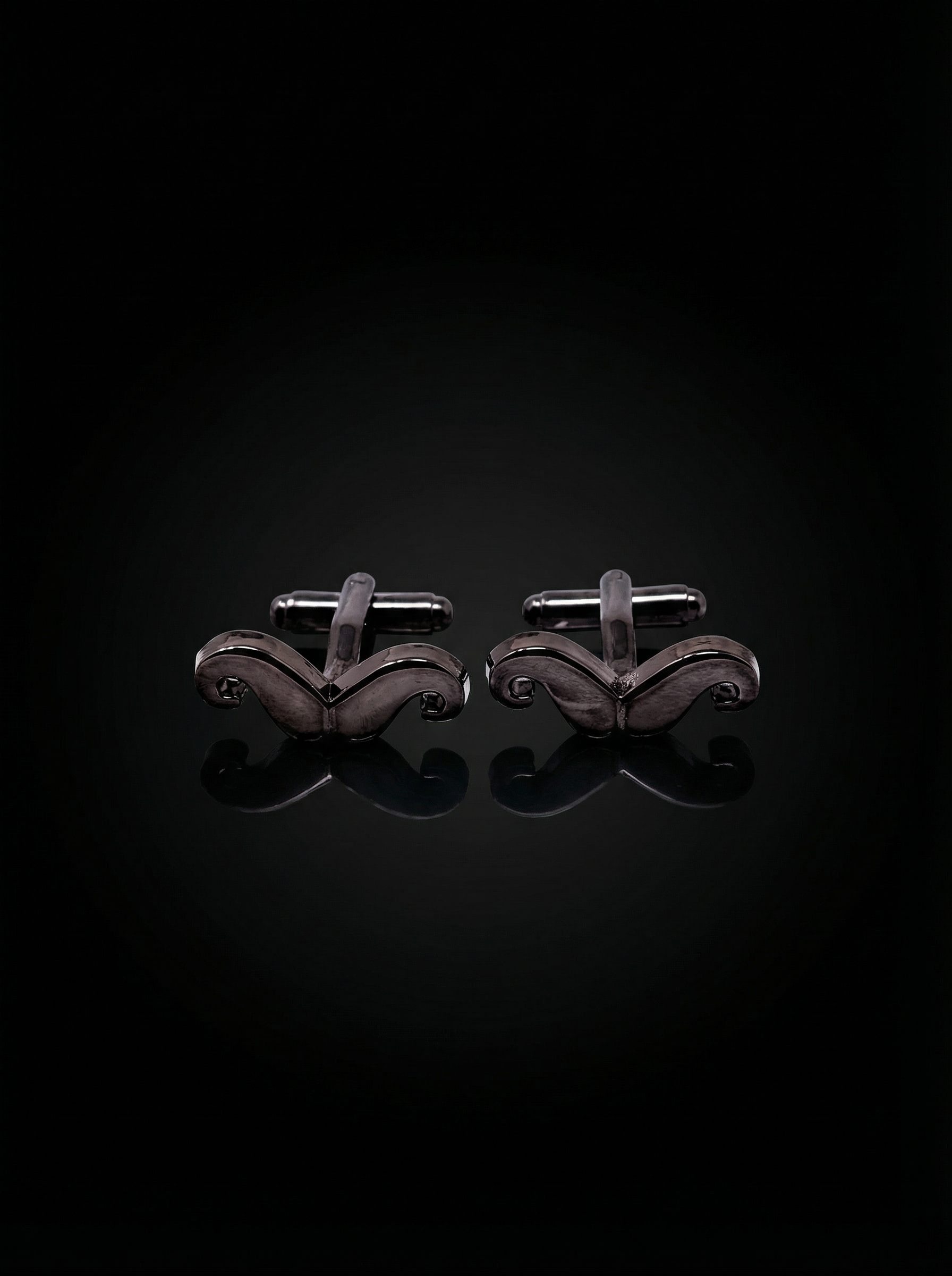 Black Moustache Cufflinks Tivaaro