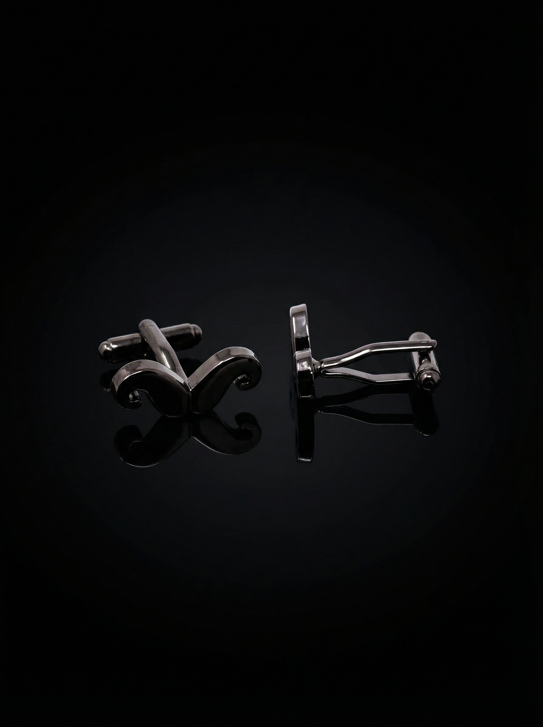 Black Moustache Cufflinks Tivaaro