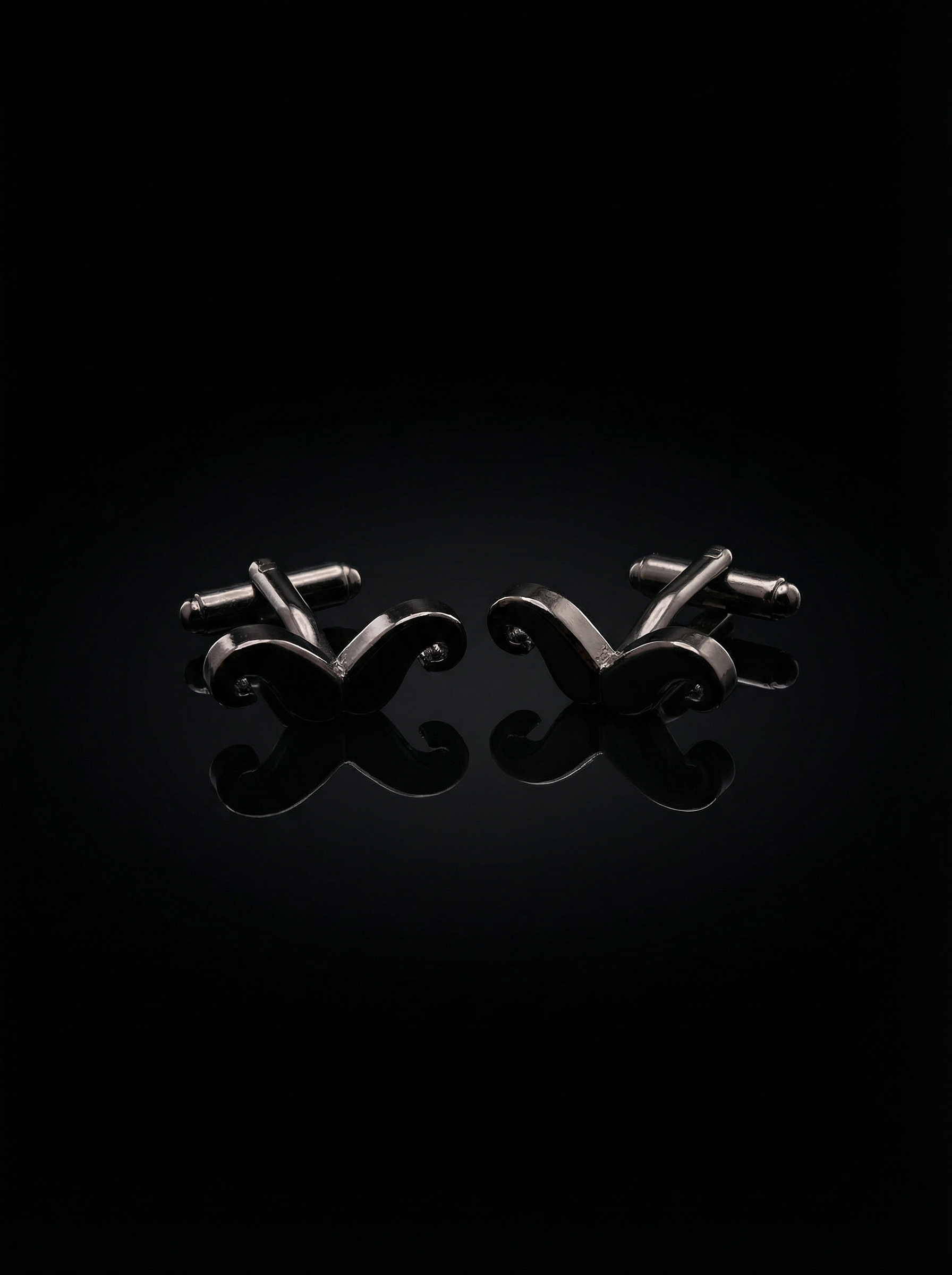 Black Moustache Cufflinks Tivaaro