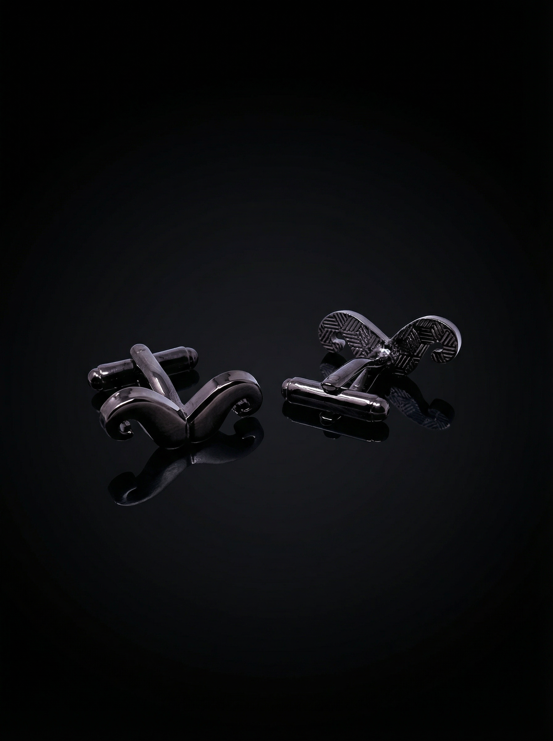 Black Moustache Cufflinks Tivaaro