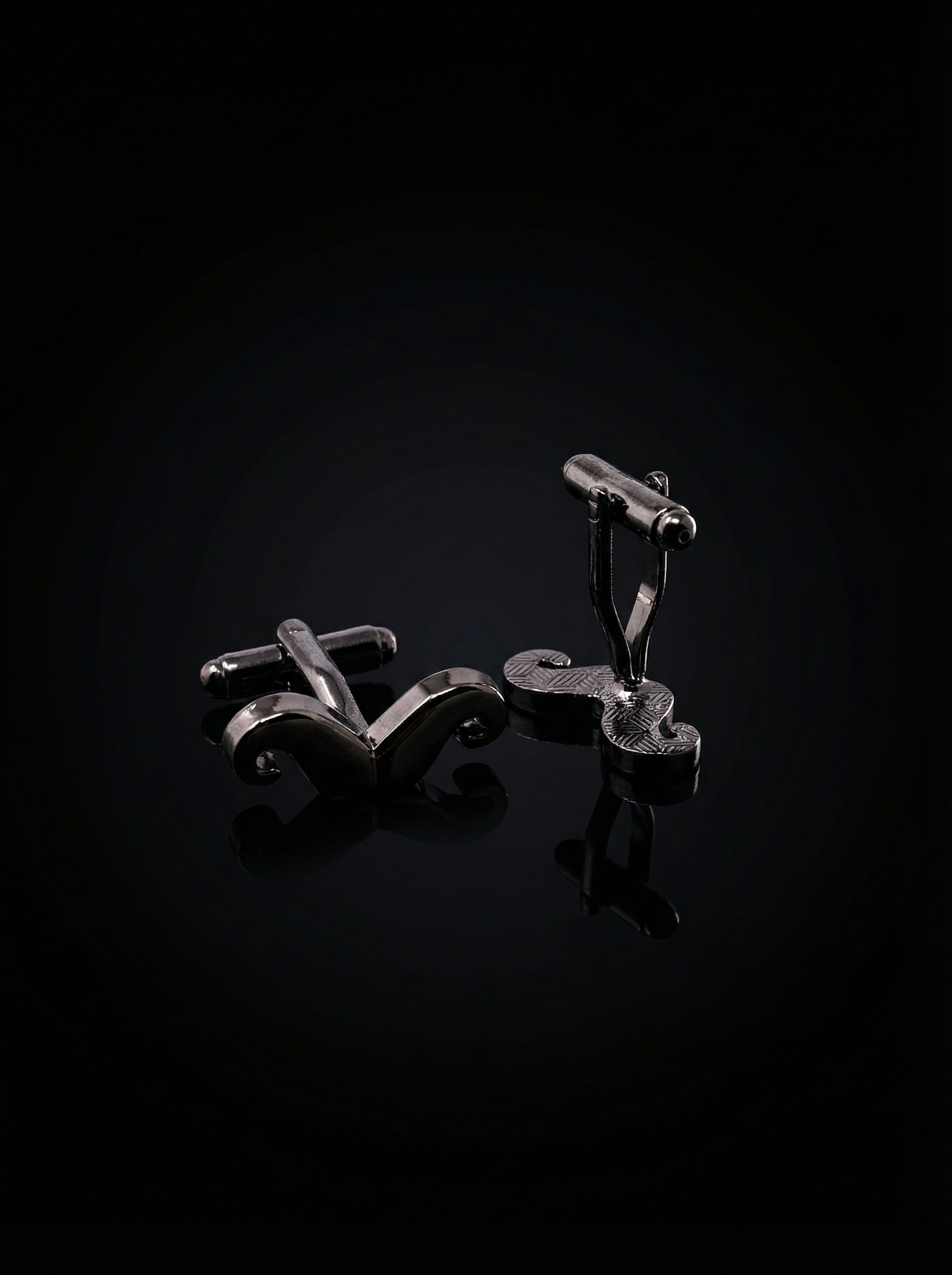 Black Moustache Cufflinks Tivaaro
