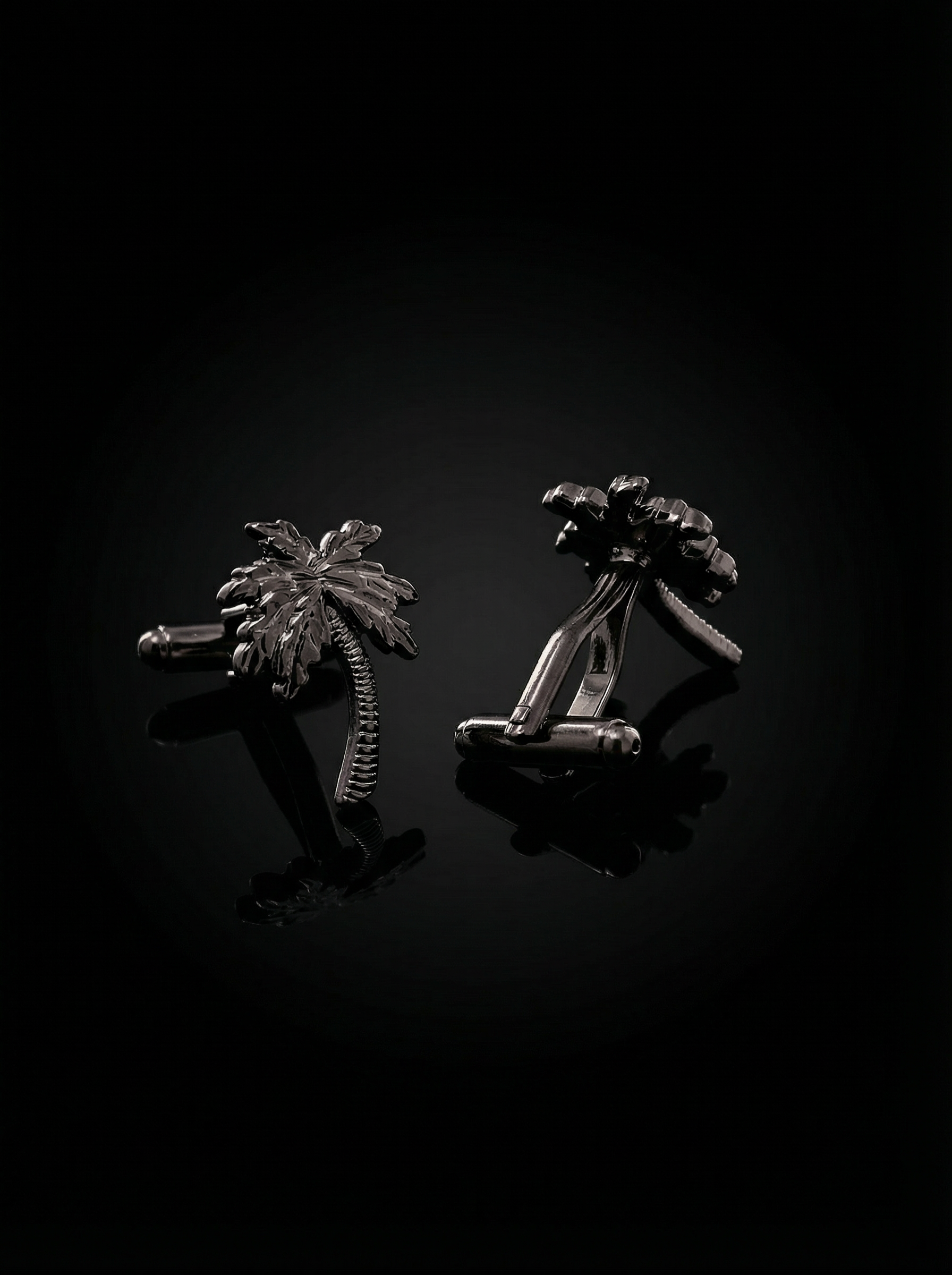 Black Palm Tree Cufflinks Tivaaro