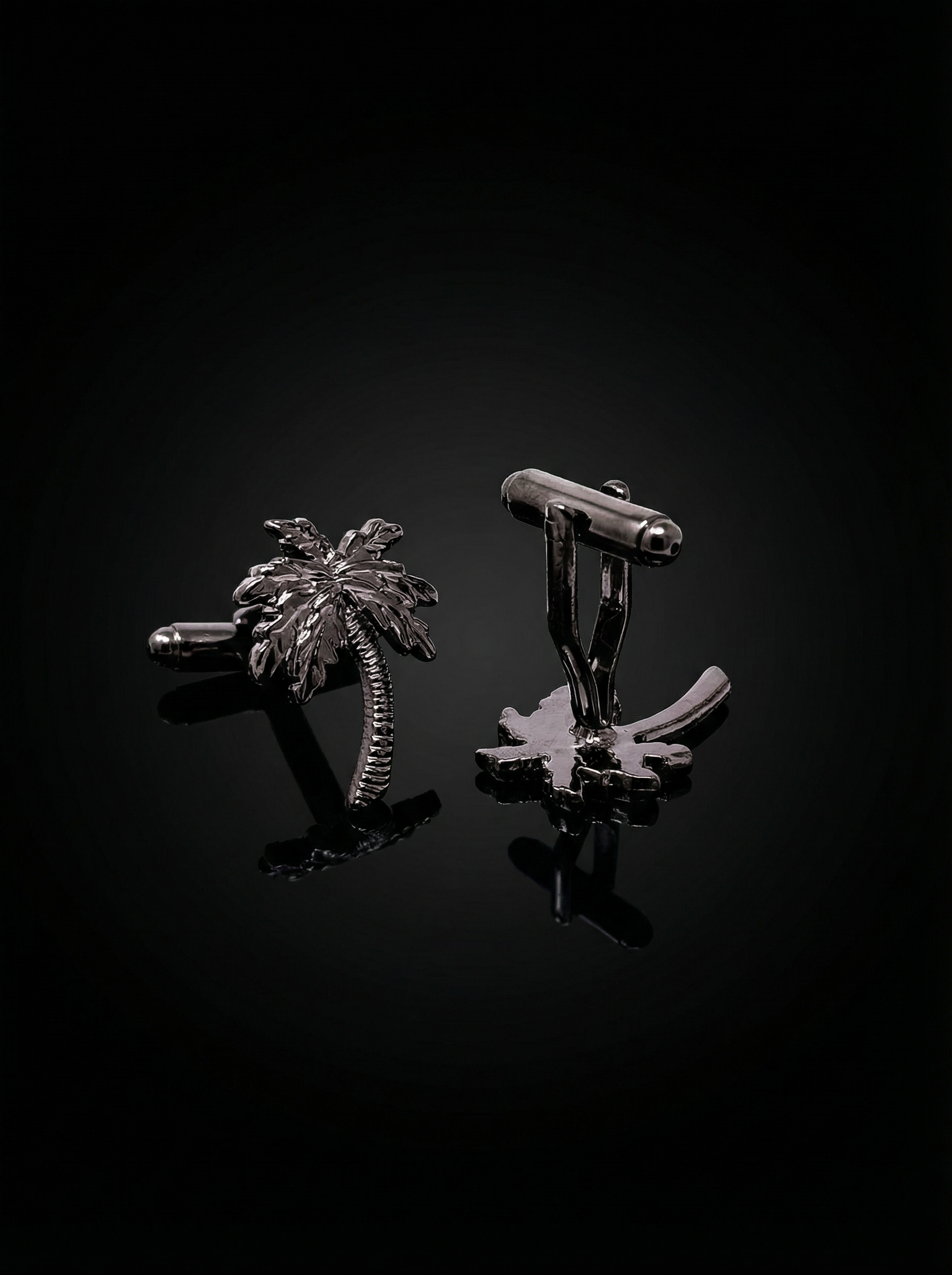 Black Palm Tree Cufflinks Tivaaro