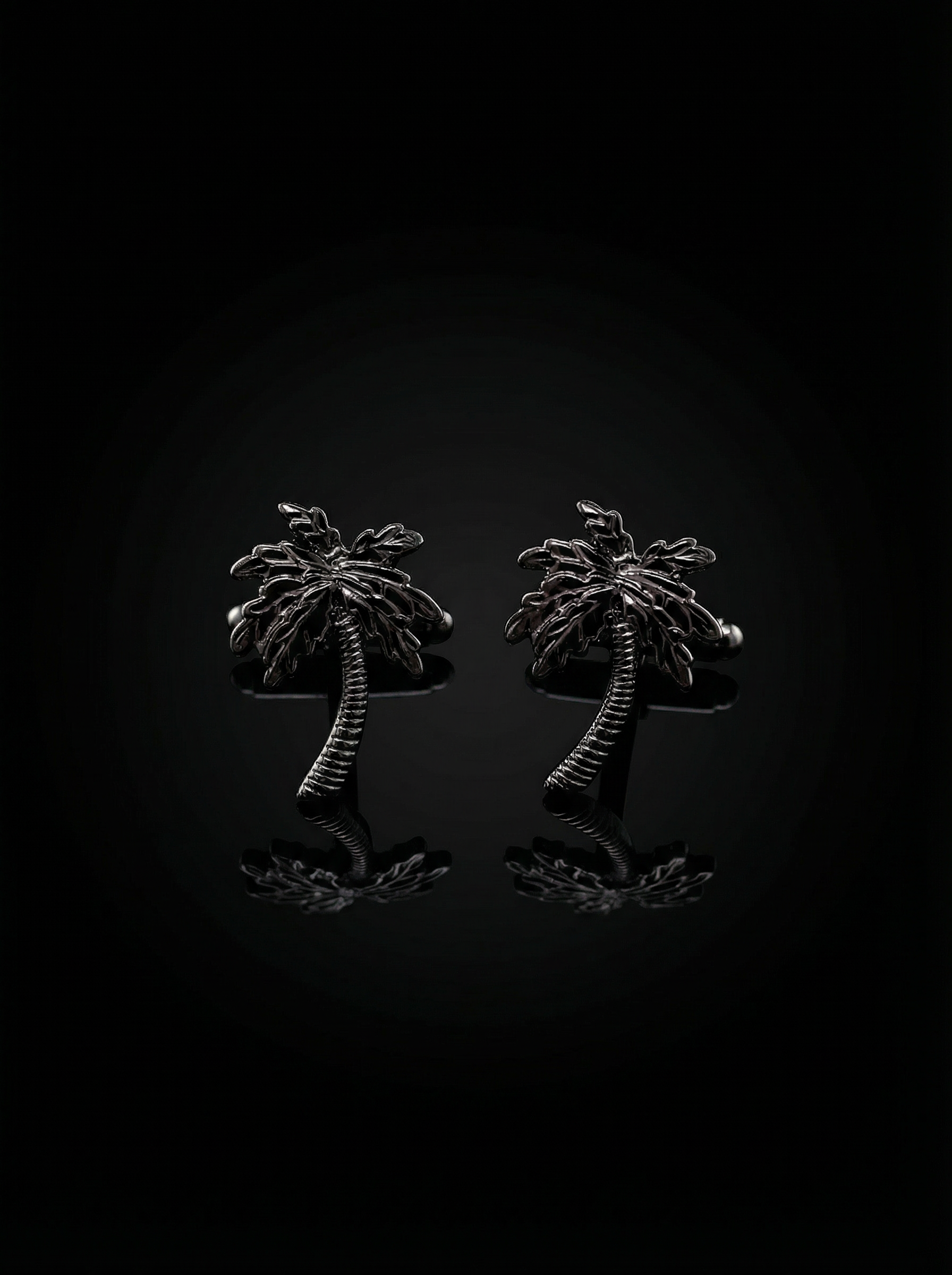 Black Palm Tree Cufflinks Tivaaro