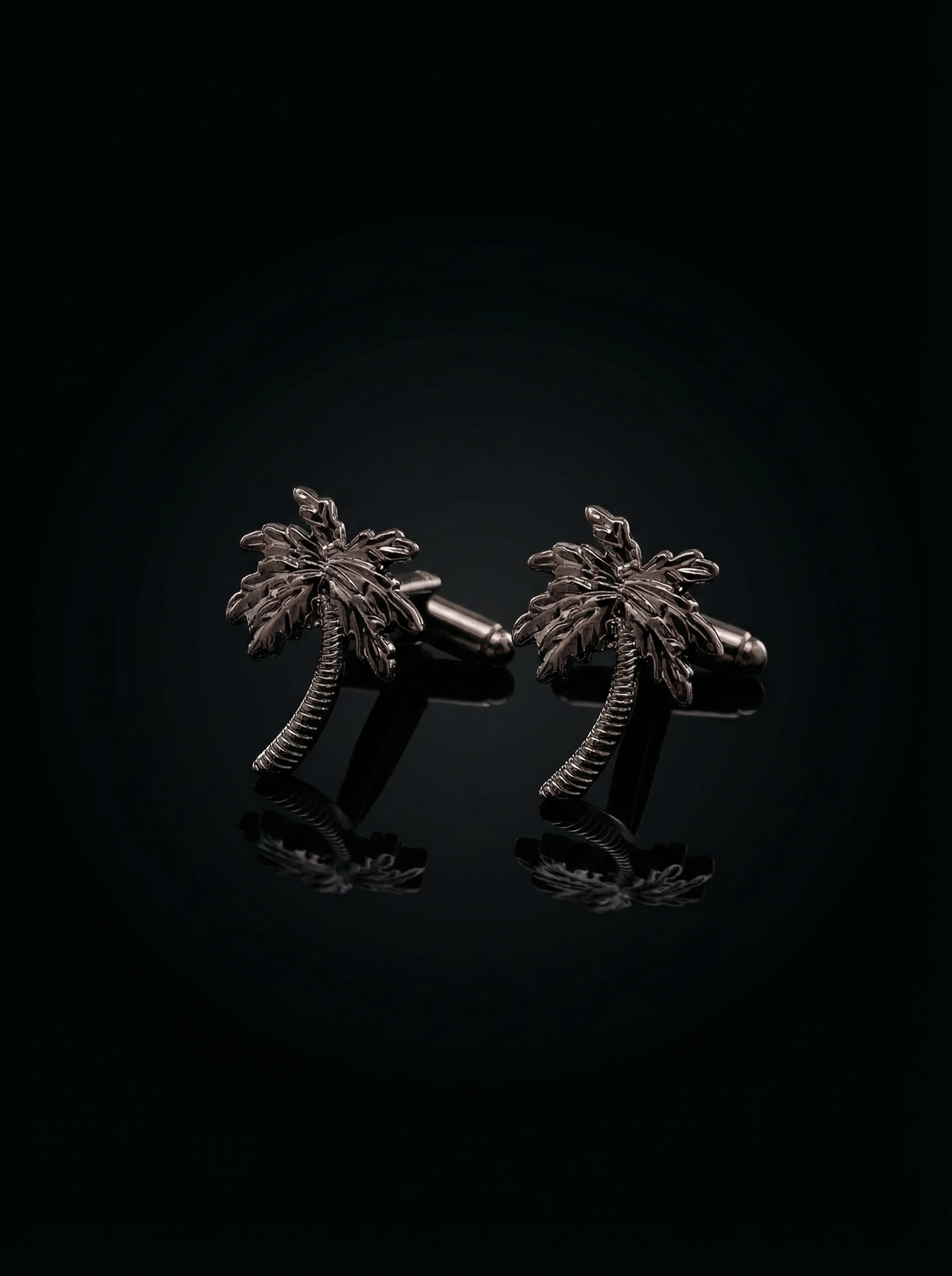 Black Palm Tree Cufflinks Tivaaro