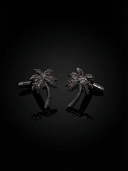 Black Palm Tree Cufflinks Tivaaro