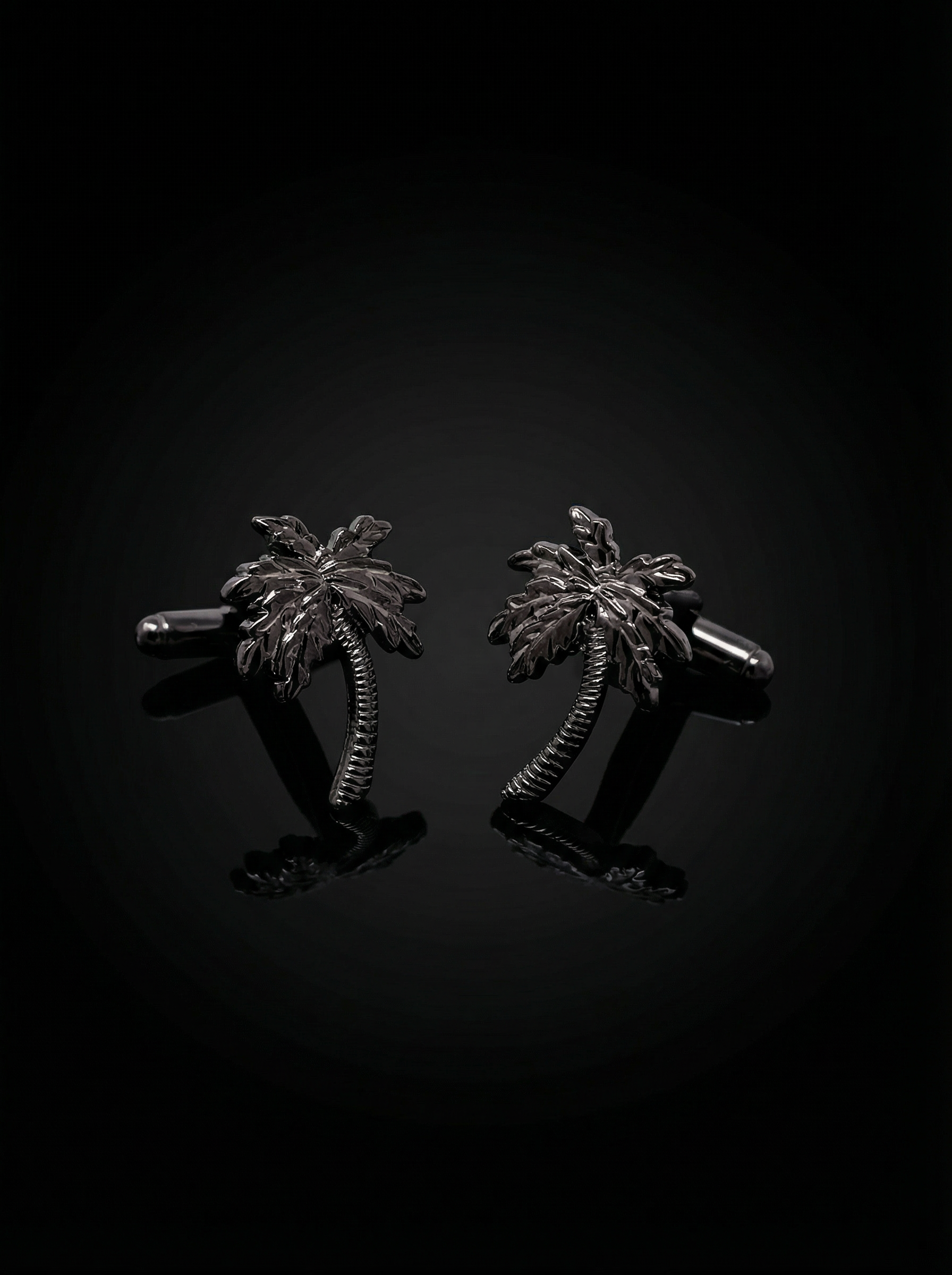 Black Palm Tree Cufflinks Tivaaro