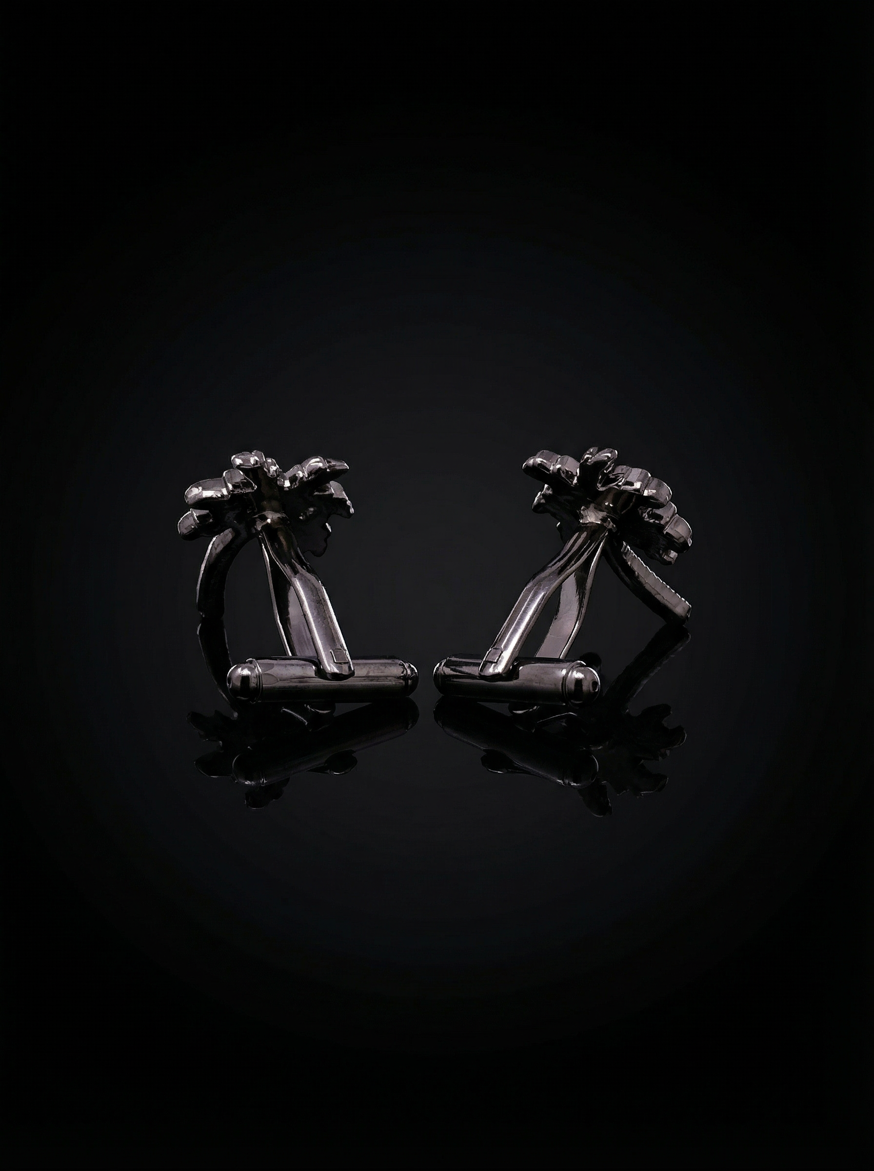 Black Palm Tree Cufflinks Tivaaro