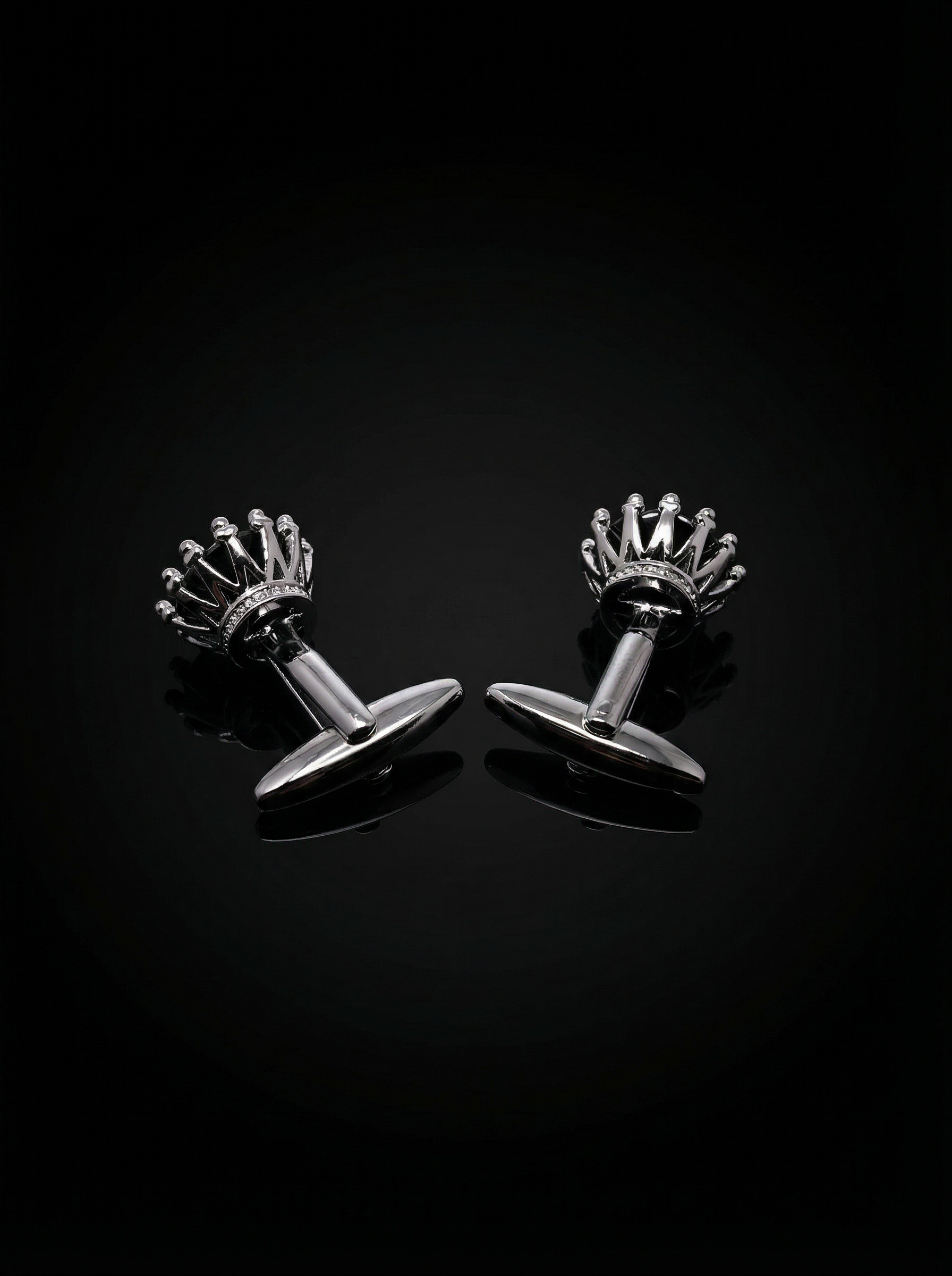 Black Solitaire Cufflinks Tivaaro