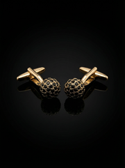 Black Stone Sphere Cufflinks Tivaaro