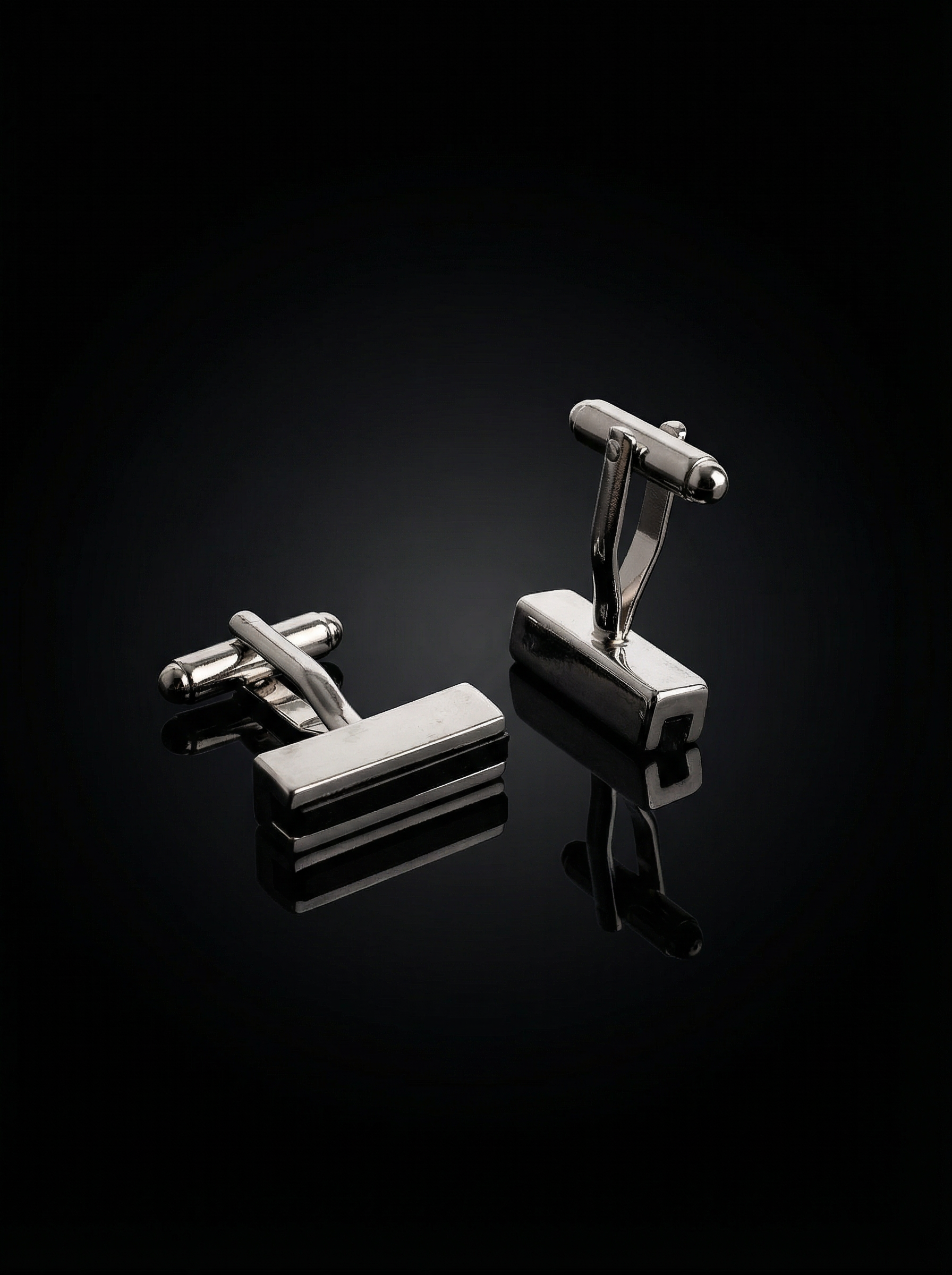 Black Stripe Bar Cufflinks Tivaaro