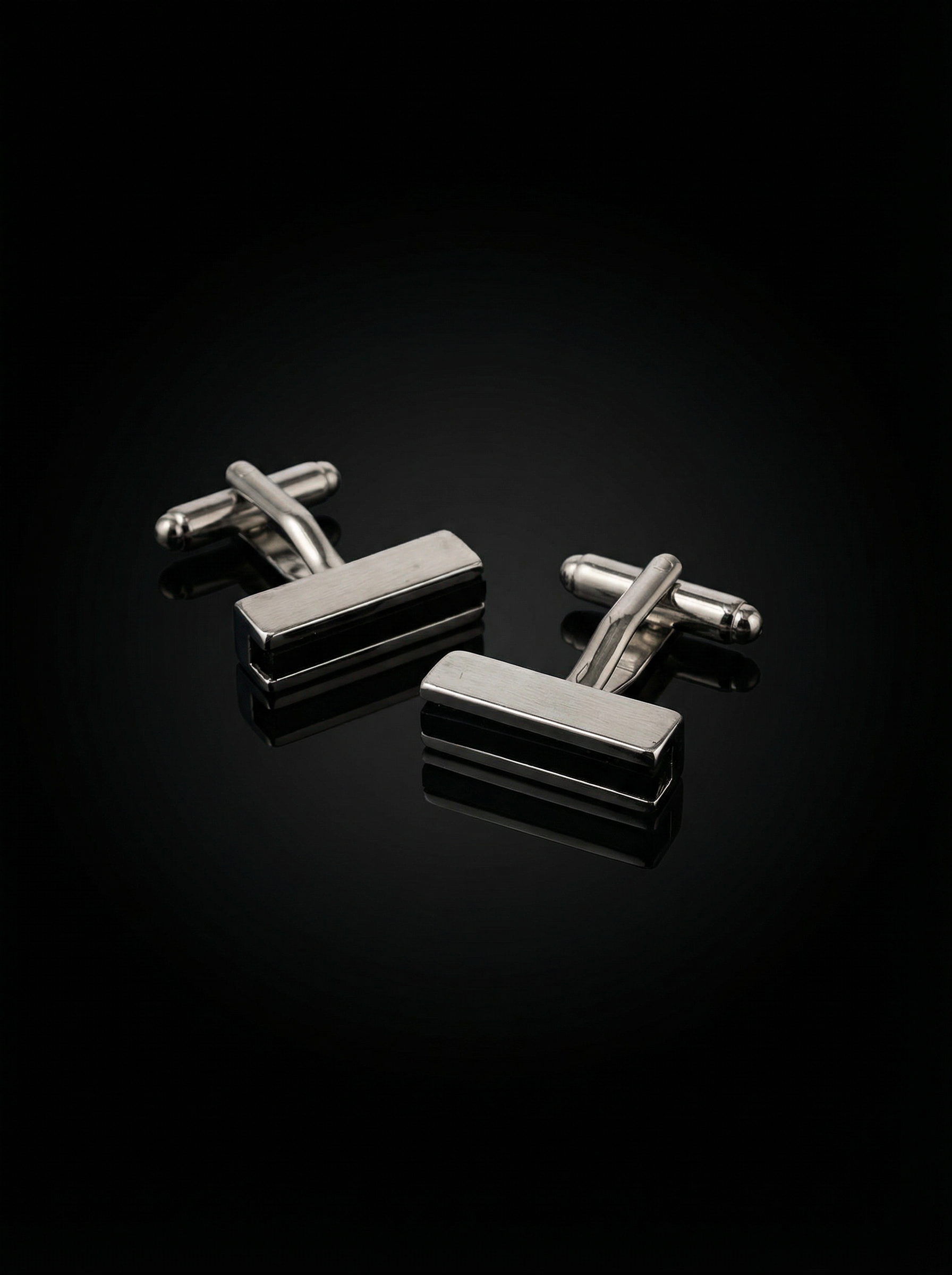 Black Stripe Bar Cufflinks Tivaaro