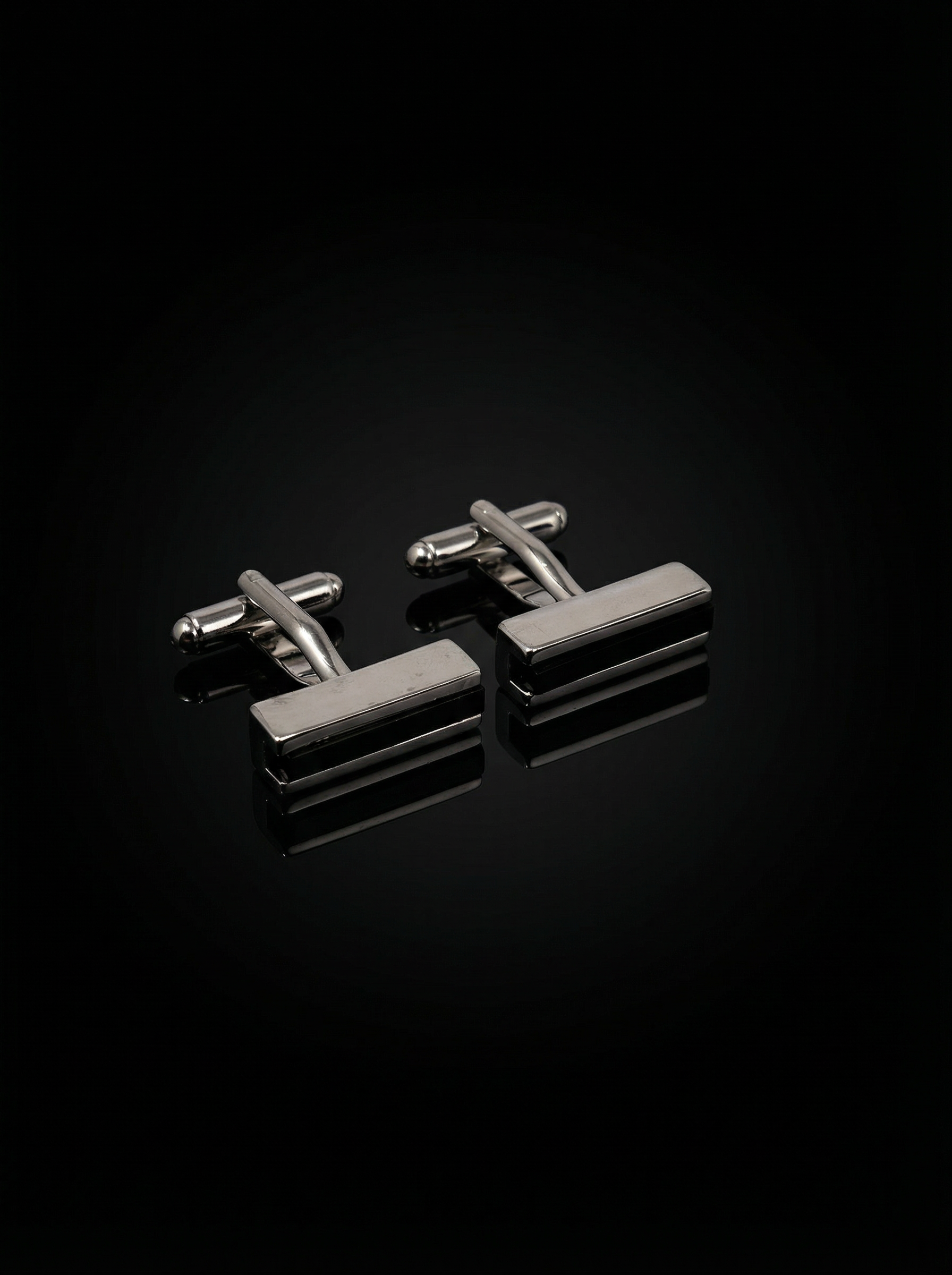 Black Stripe Bar Cufflinks Tivaaro