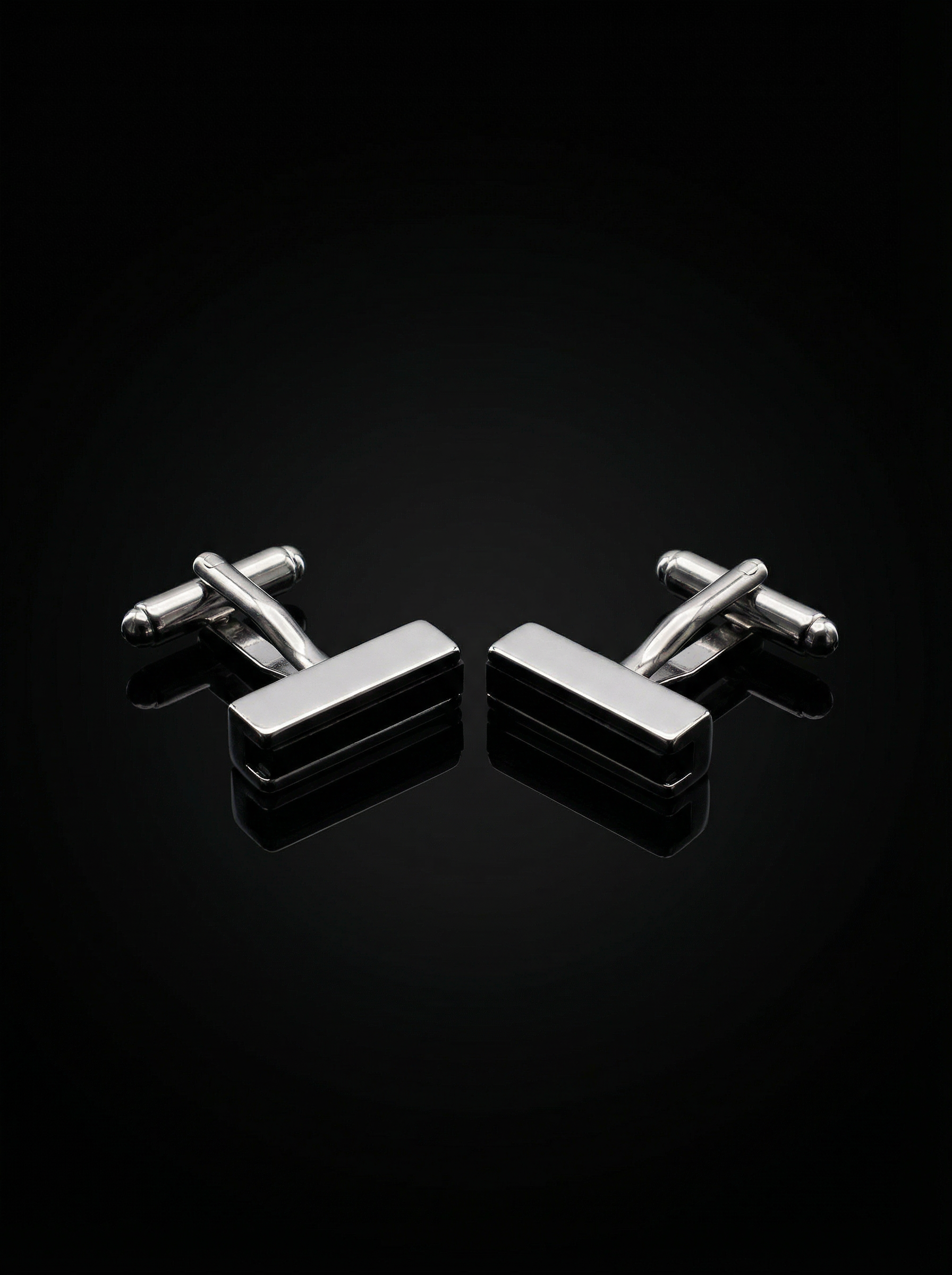 Black Stripe Bar Cufflinks Tivaaro