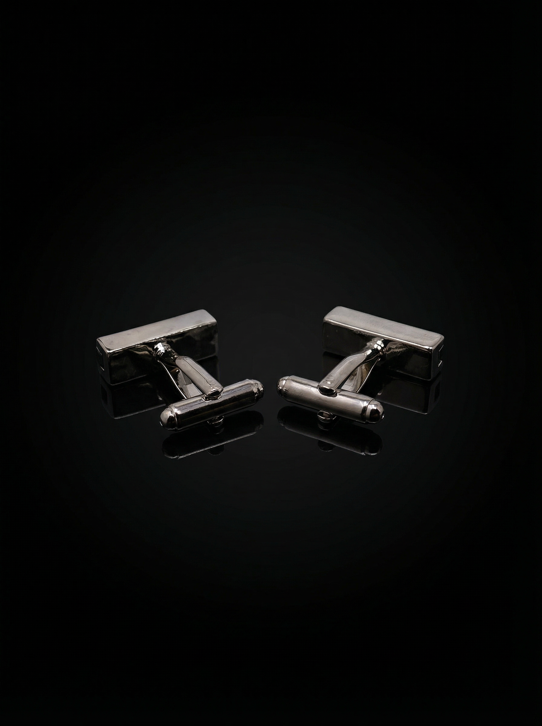 Black Stripe Bar Cufflinks Tivaaro