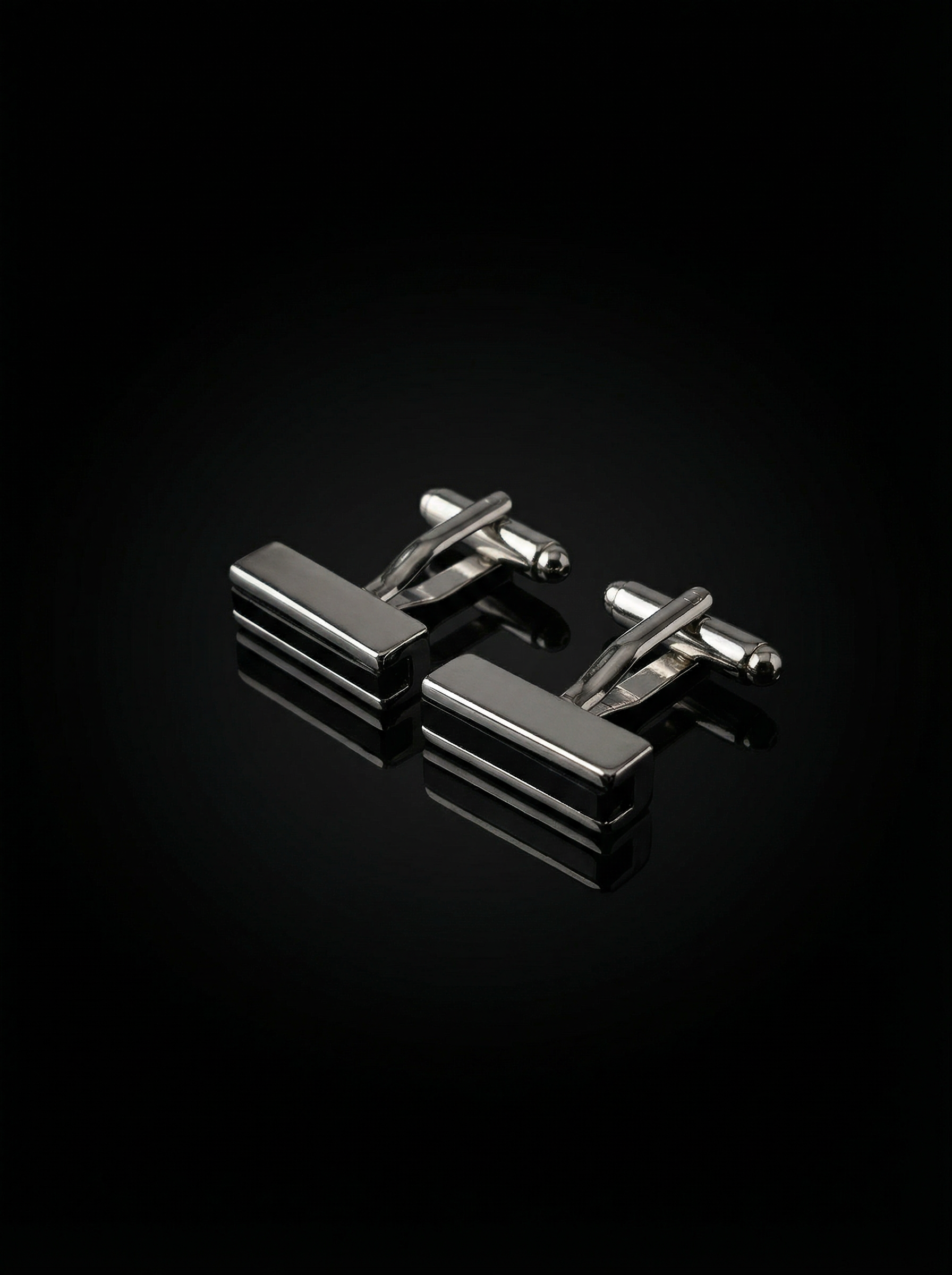 Black Stripe Bar Cufflinks Tivaaro
