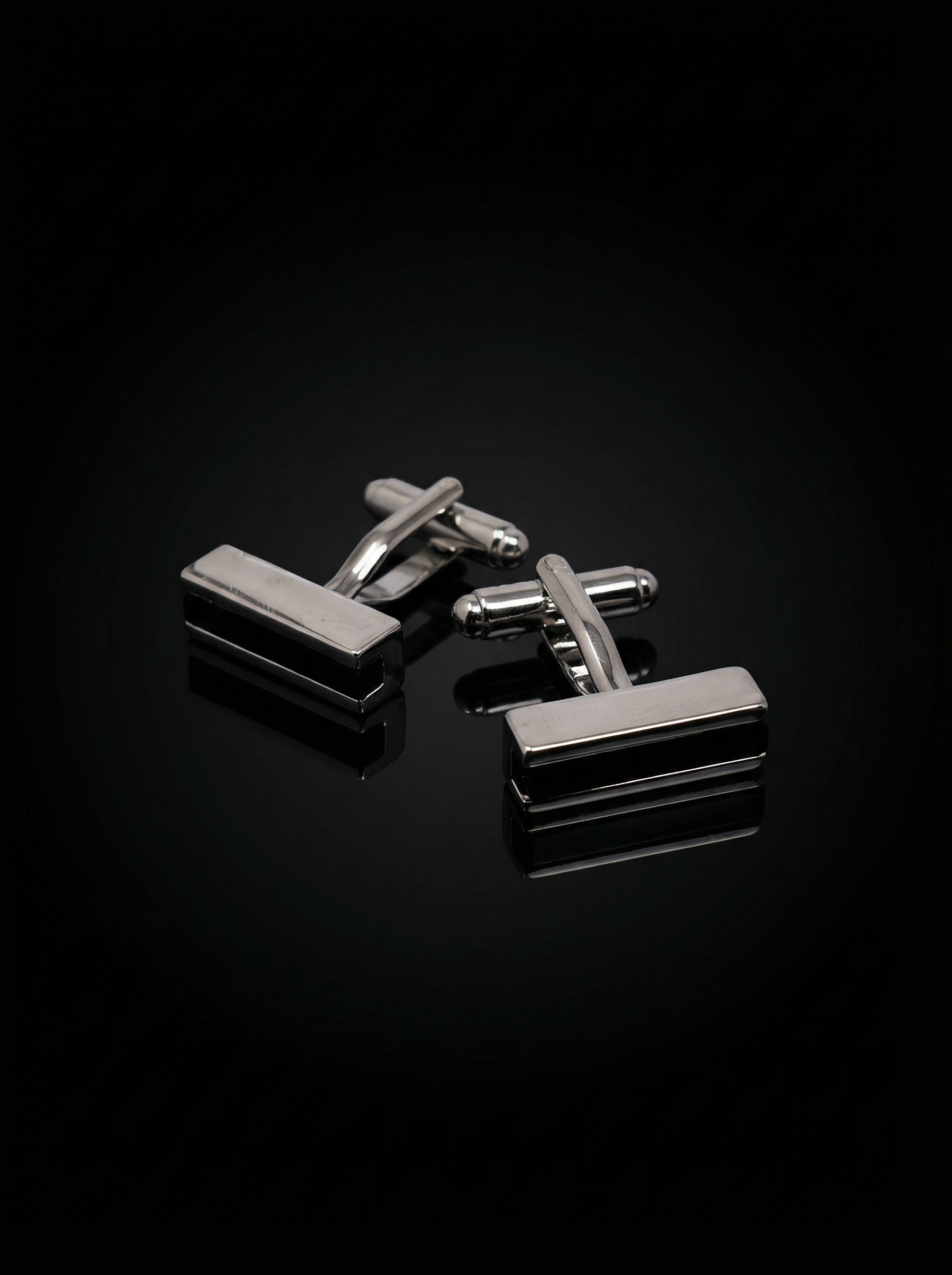 Black Stripe Bar Cufflinks Tivaaro