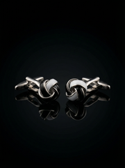 Black White Knot Cufflinks Tivaaro