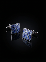 Blue Abstract Cufflinks Tivaaro