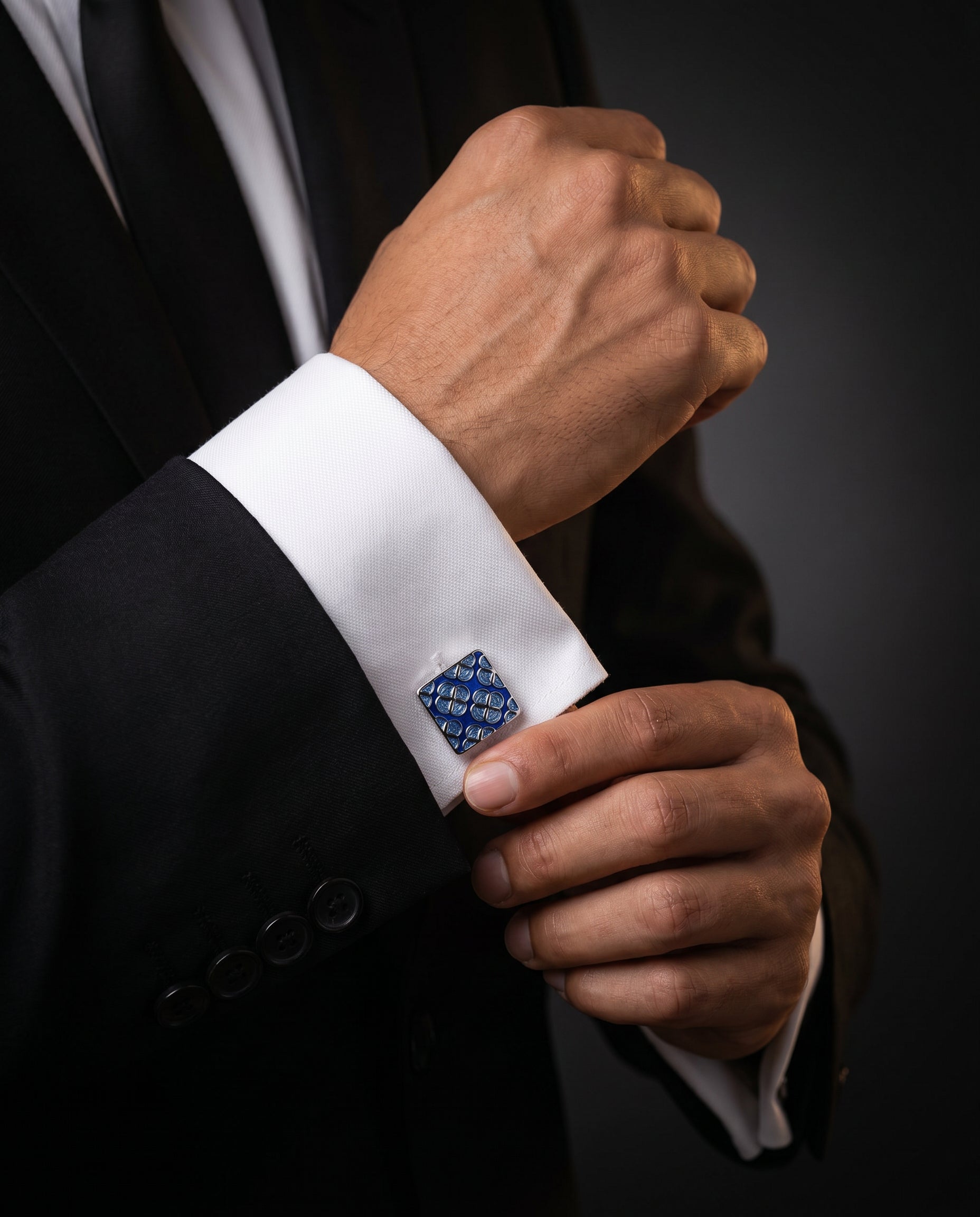 Blue Abstract Cufflinks