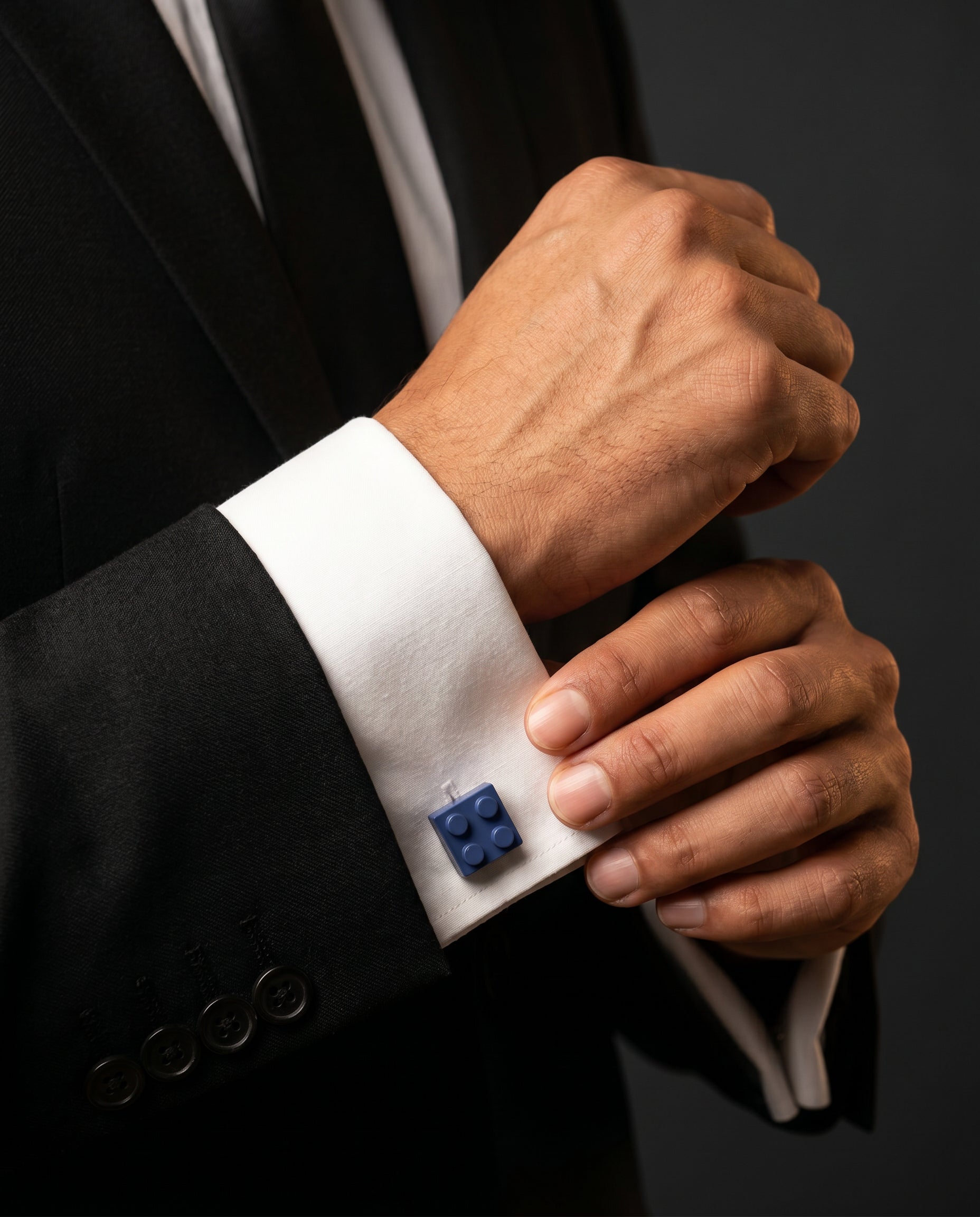 Blue Building Block Cufflinks