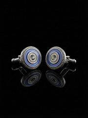Blue Ring Crystal Cufflinks Tivaaro