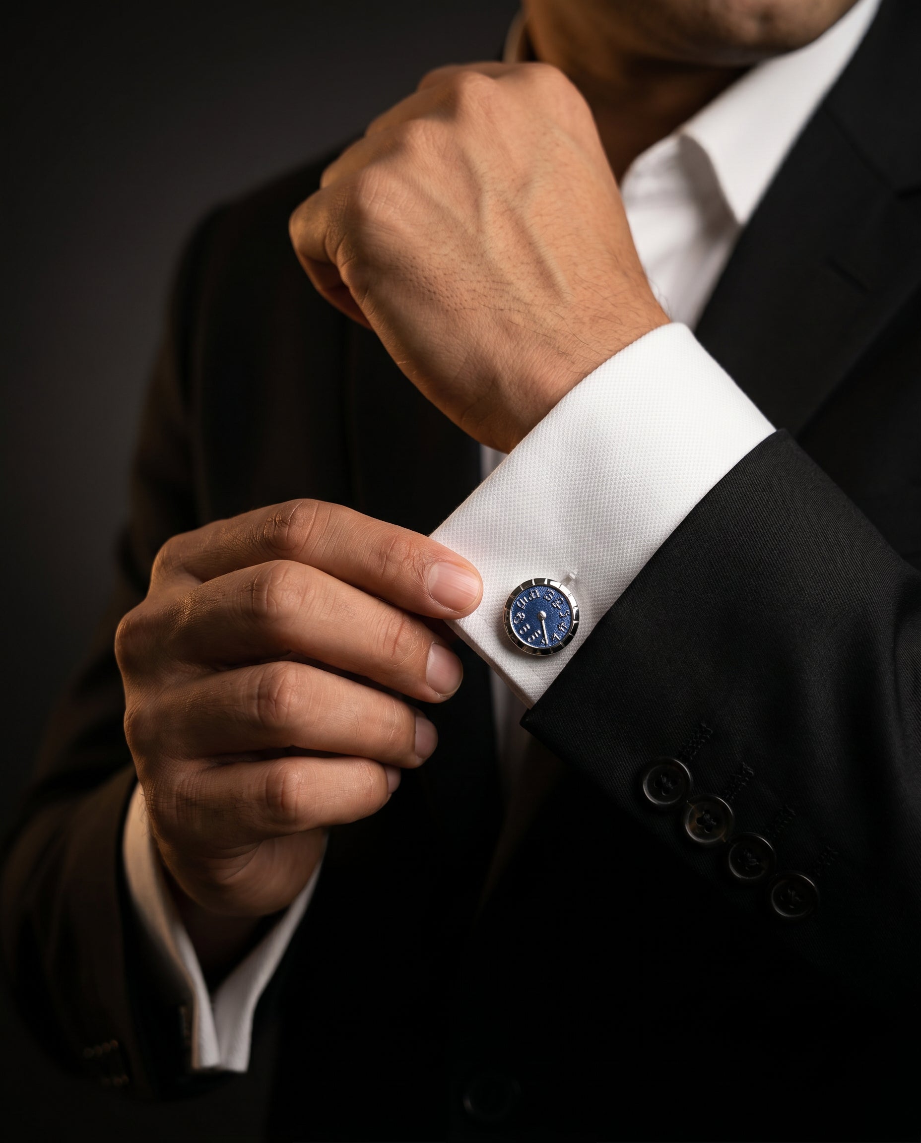 Blue Speedometer Cufflinks by Tivaaro