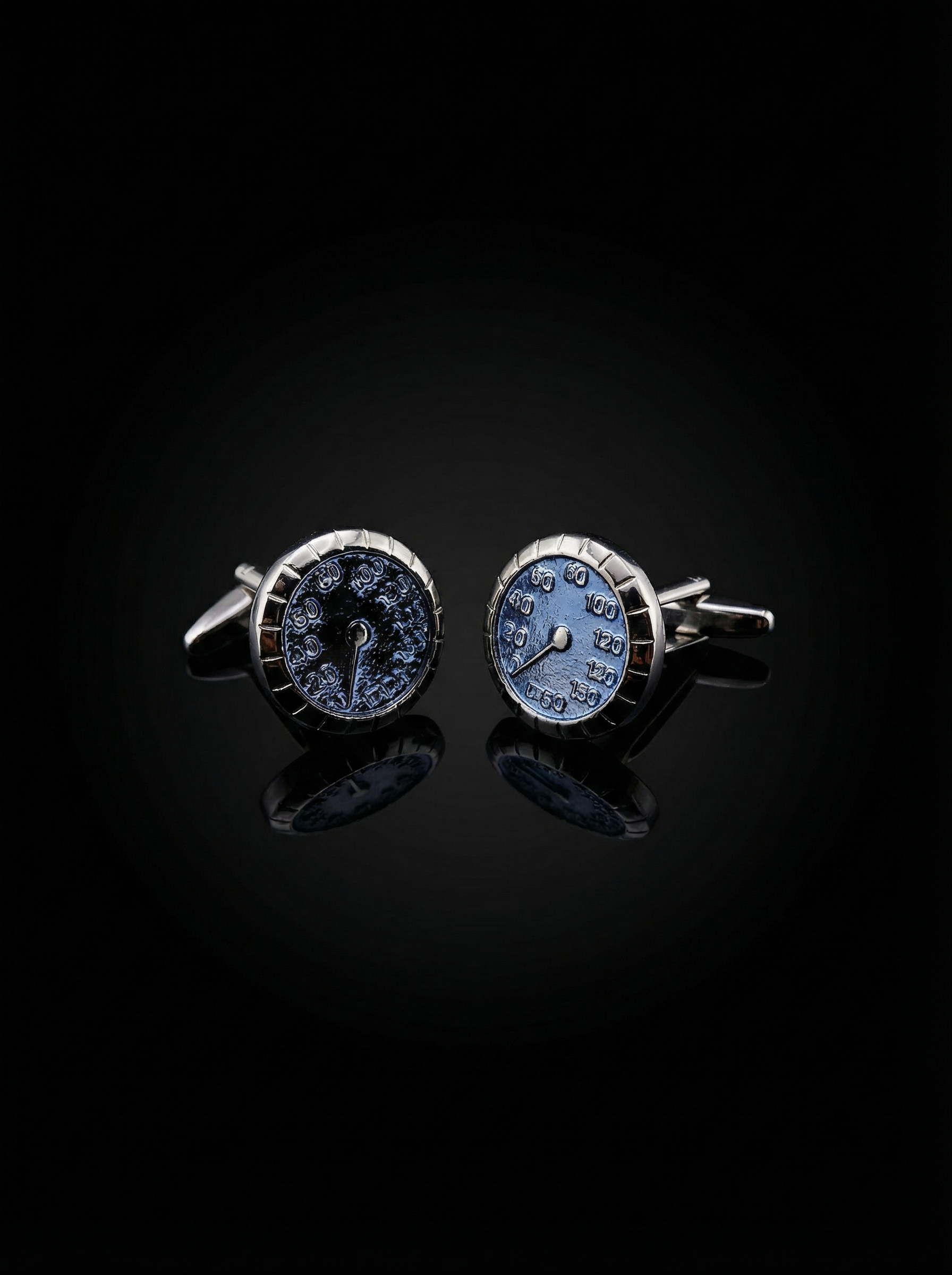 Blue Speedometer Cufflinks Tivaaro