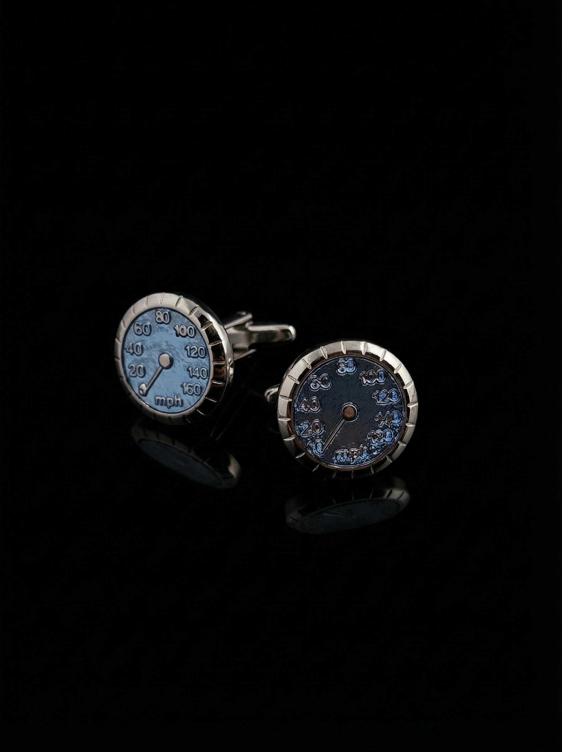 Blue Speedometer Cufflinks Tivaaro