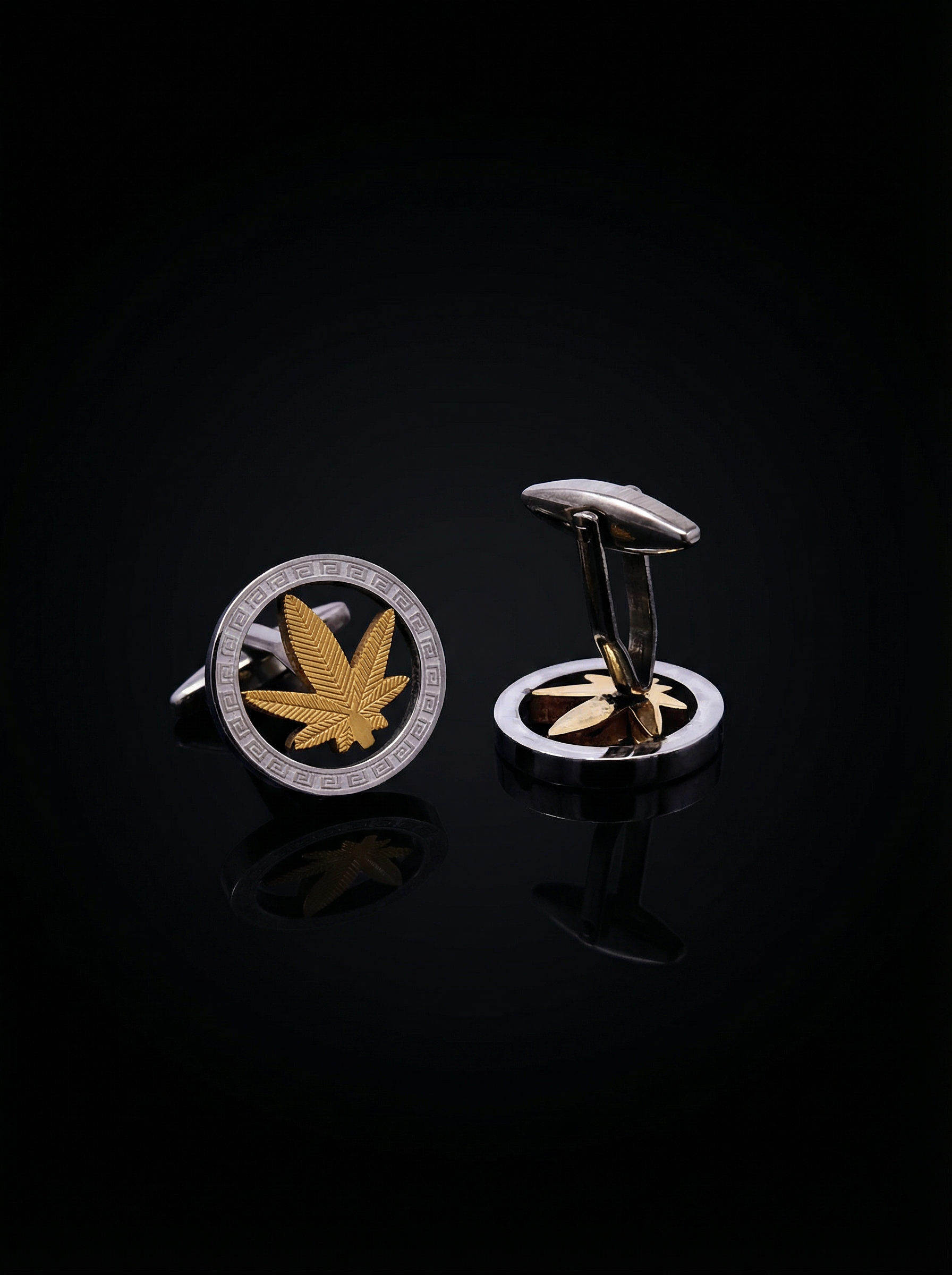 Botanical Leaf Cufflinks Tivaaro
