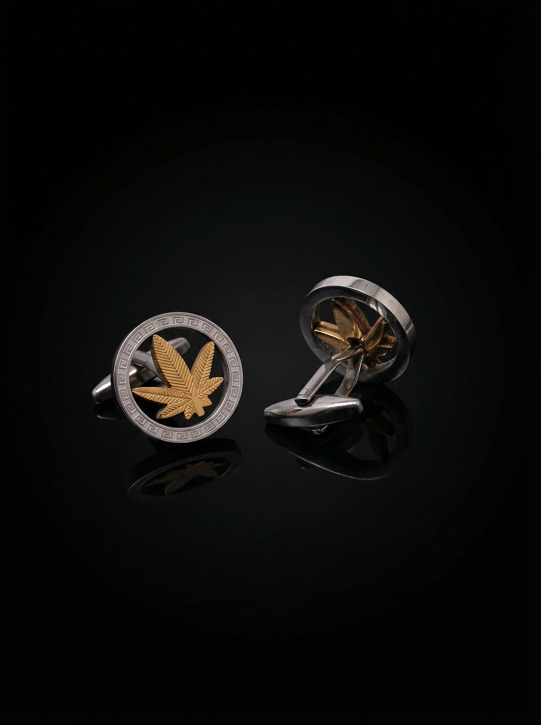 Botanical Leaf Cufflinks Tivaaro