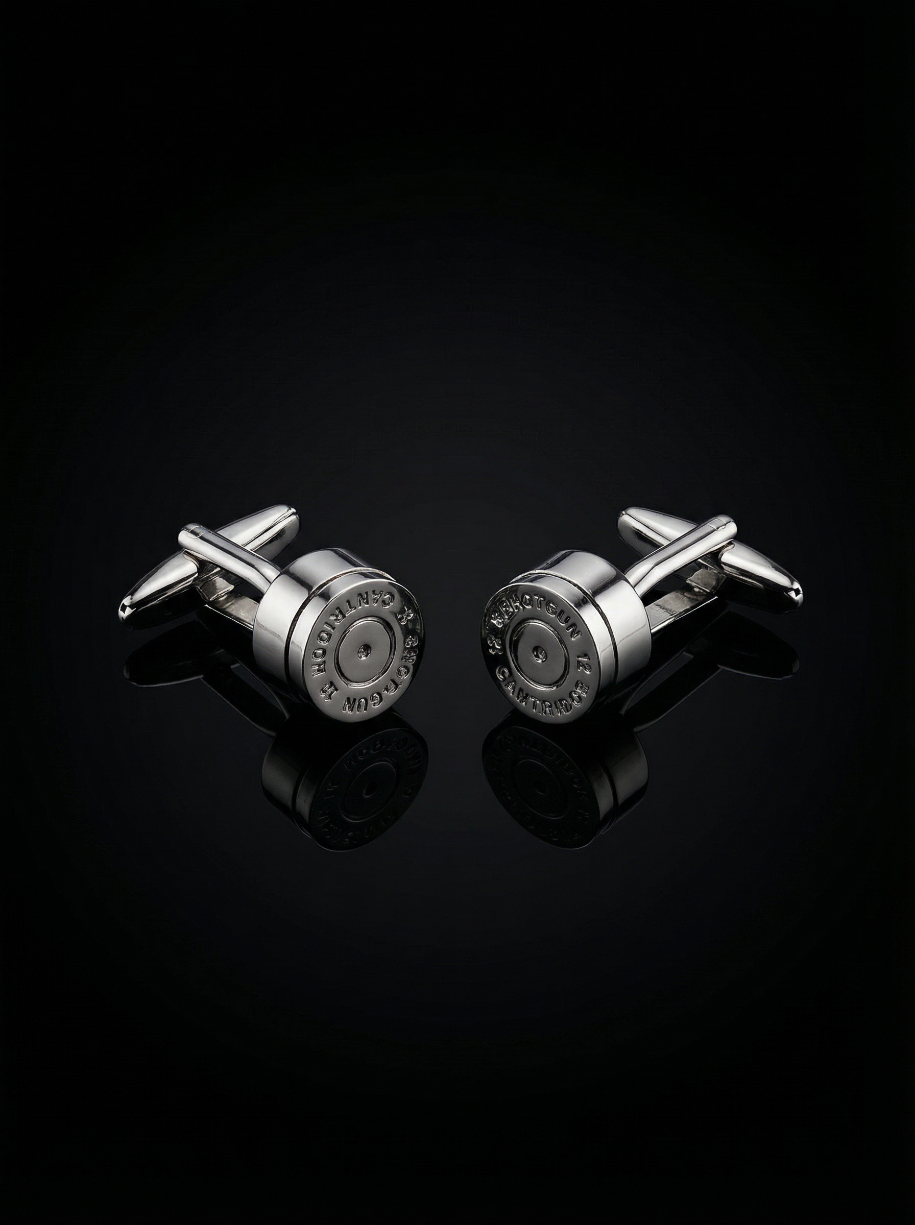 Bullet Primer Silver Cufflinks Tivaaro