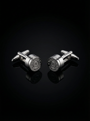 Bullet Primer Silver Cufflinks Tivaaro