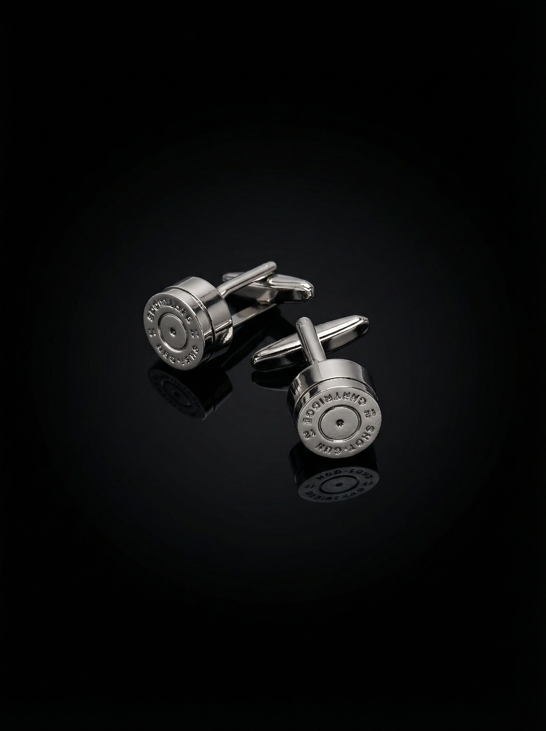 Bullet Primer Silver Cufflinks Tivaaro