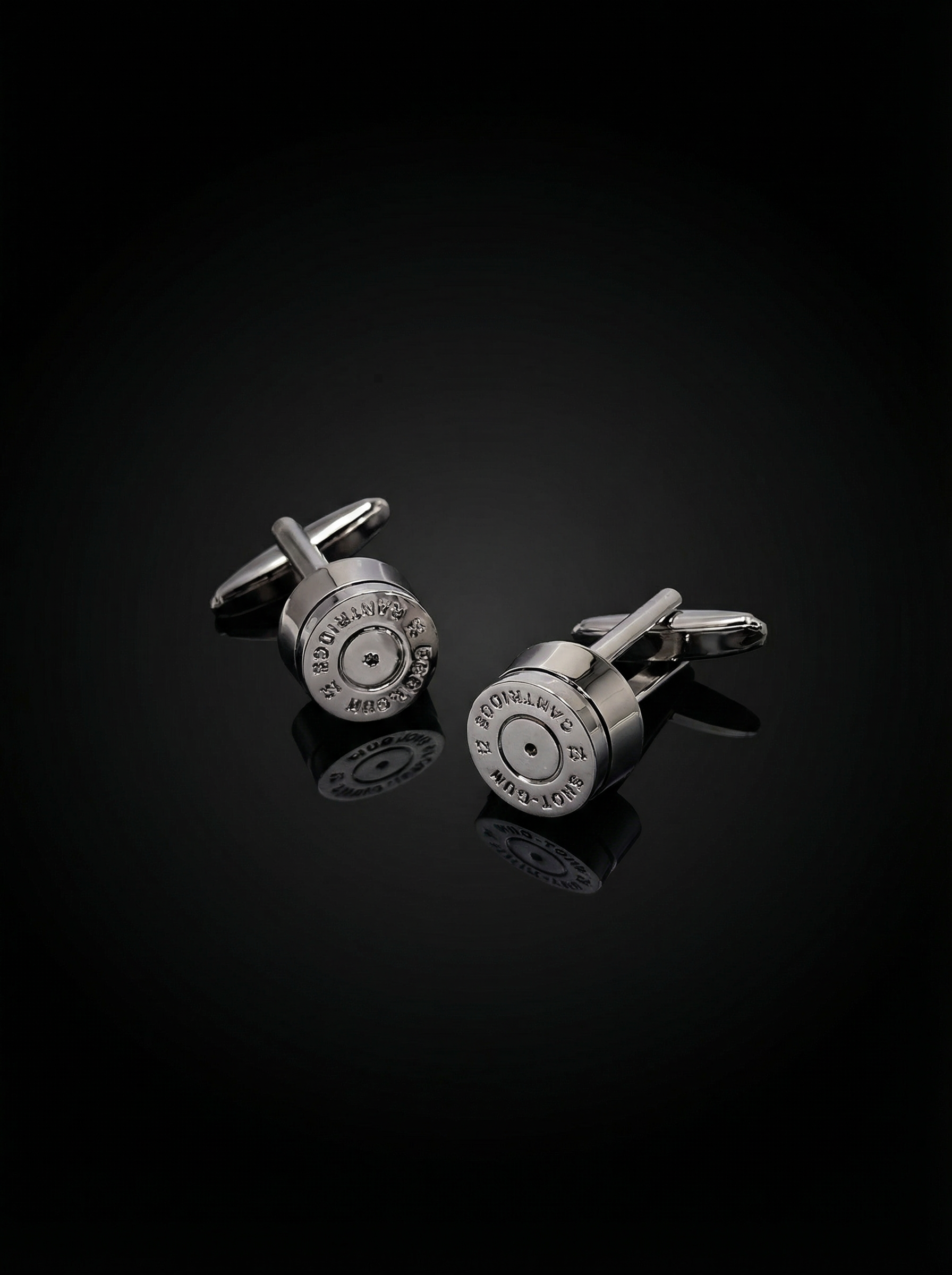 Bullet Primer Silver Cufflinks Tivaaro