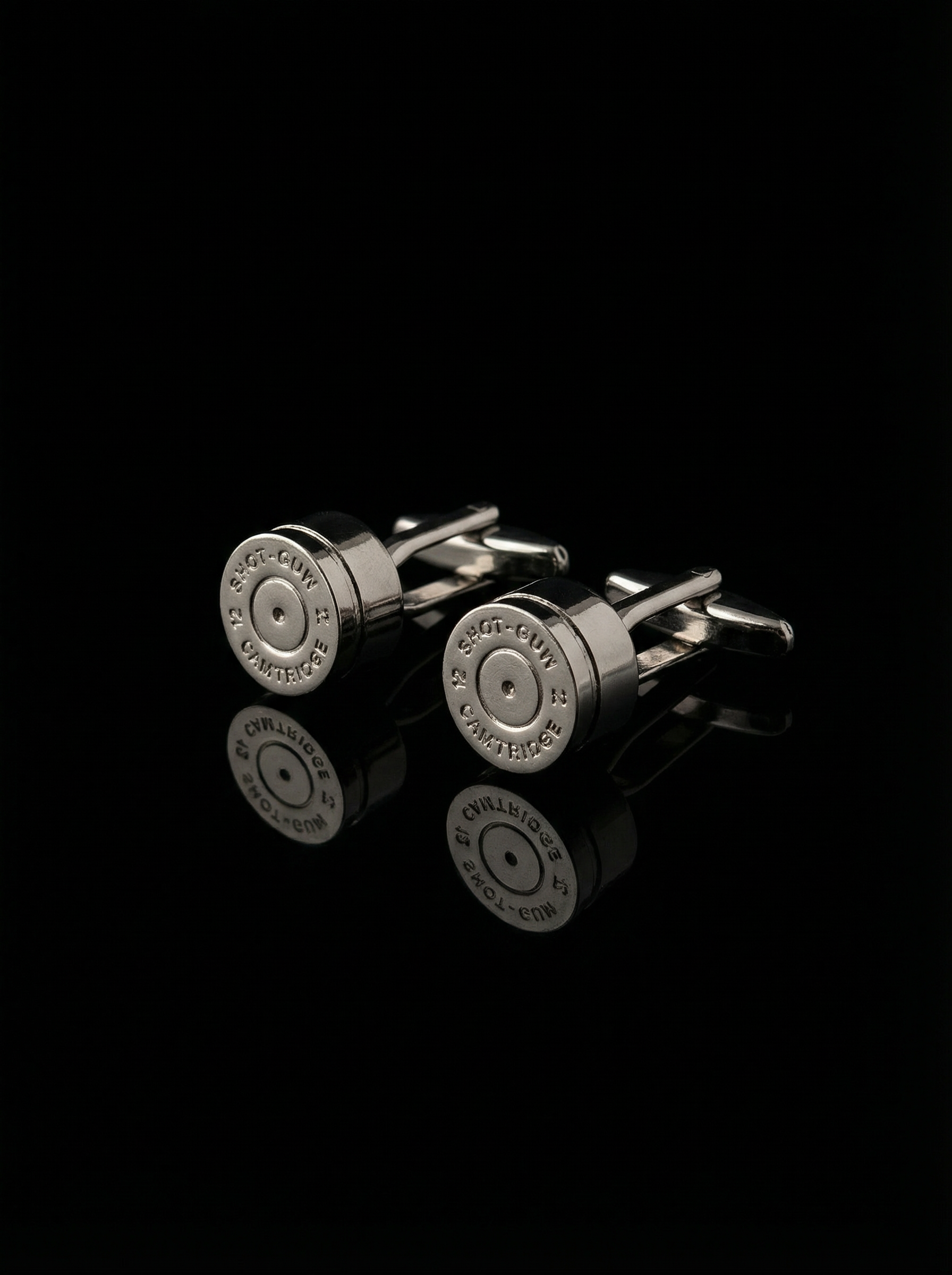 Bullet Primer Silver Cufflinks Tivaaro