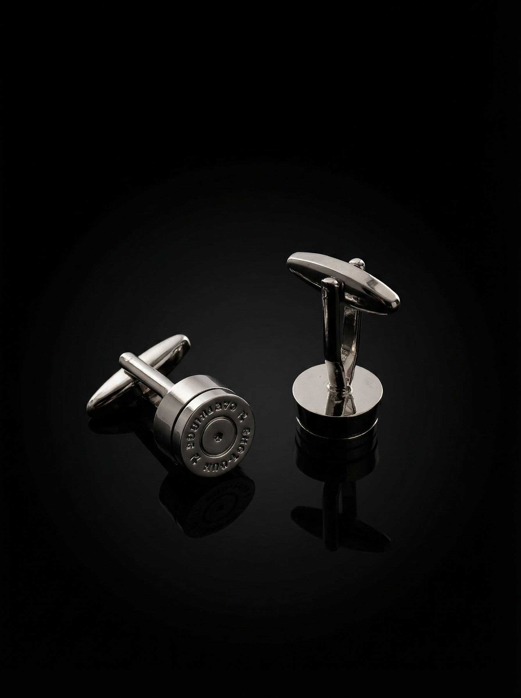 Bullet Primer Silver Cufflinks Tivaaro