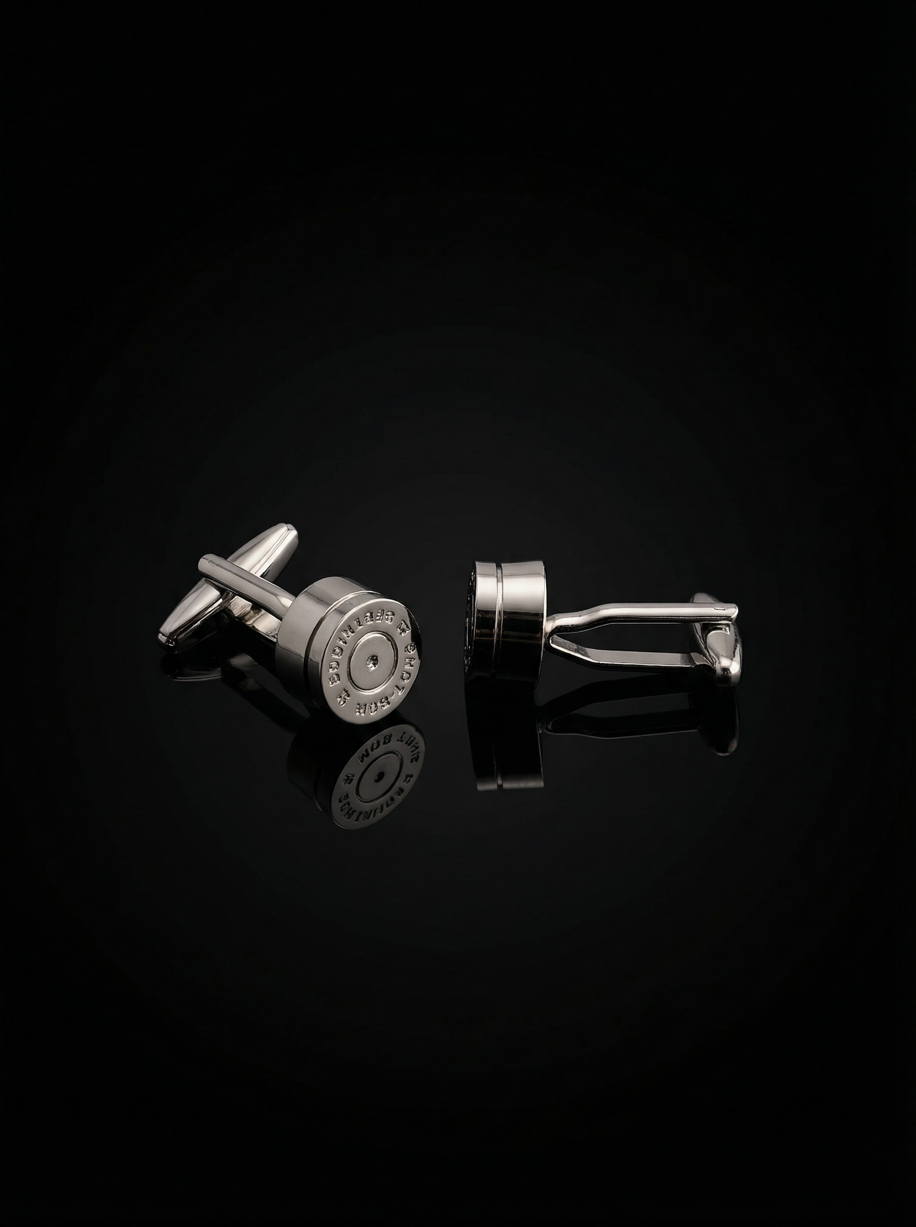 Bullet Primer Silver Cufflinks Tivaaro