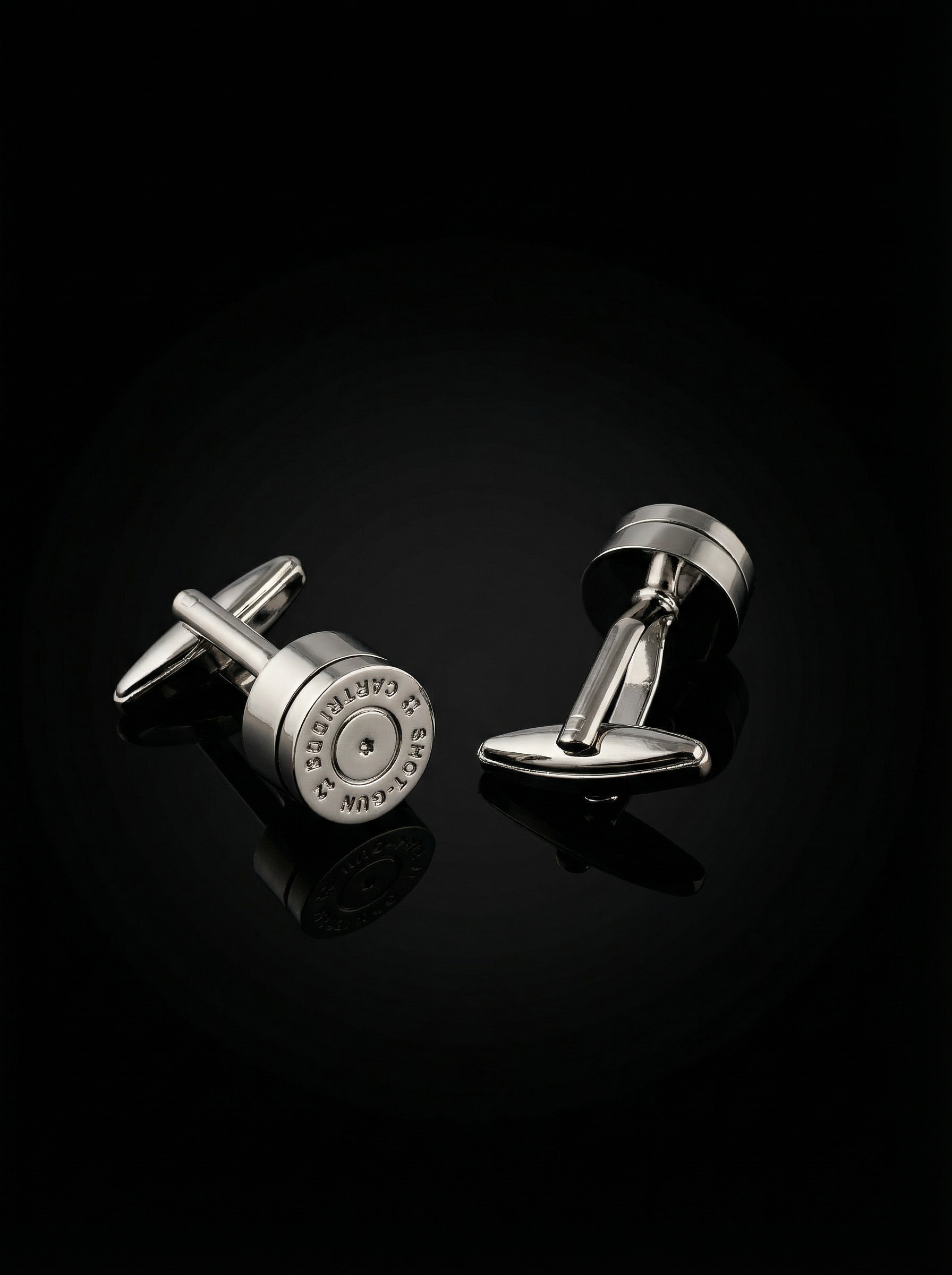 Bullet Primer Silver Cufflinks Tivaaro