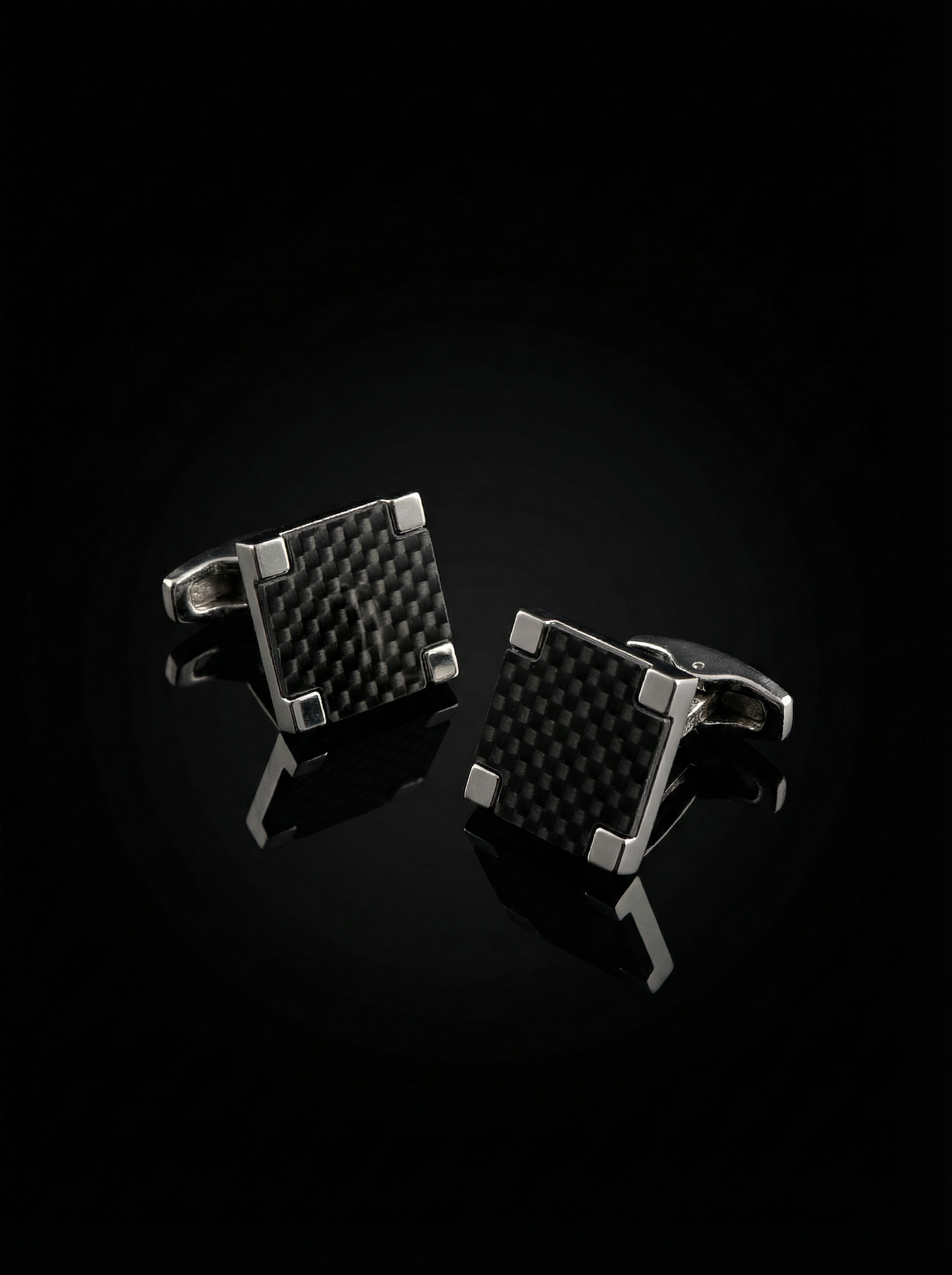 Carbon Fiber Texture Cufflinks Tivaaro