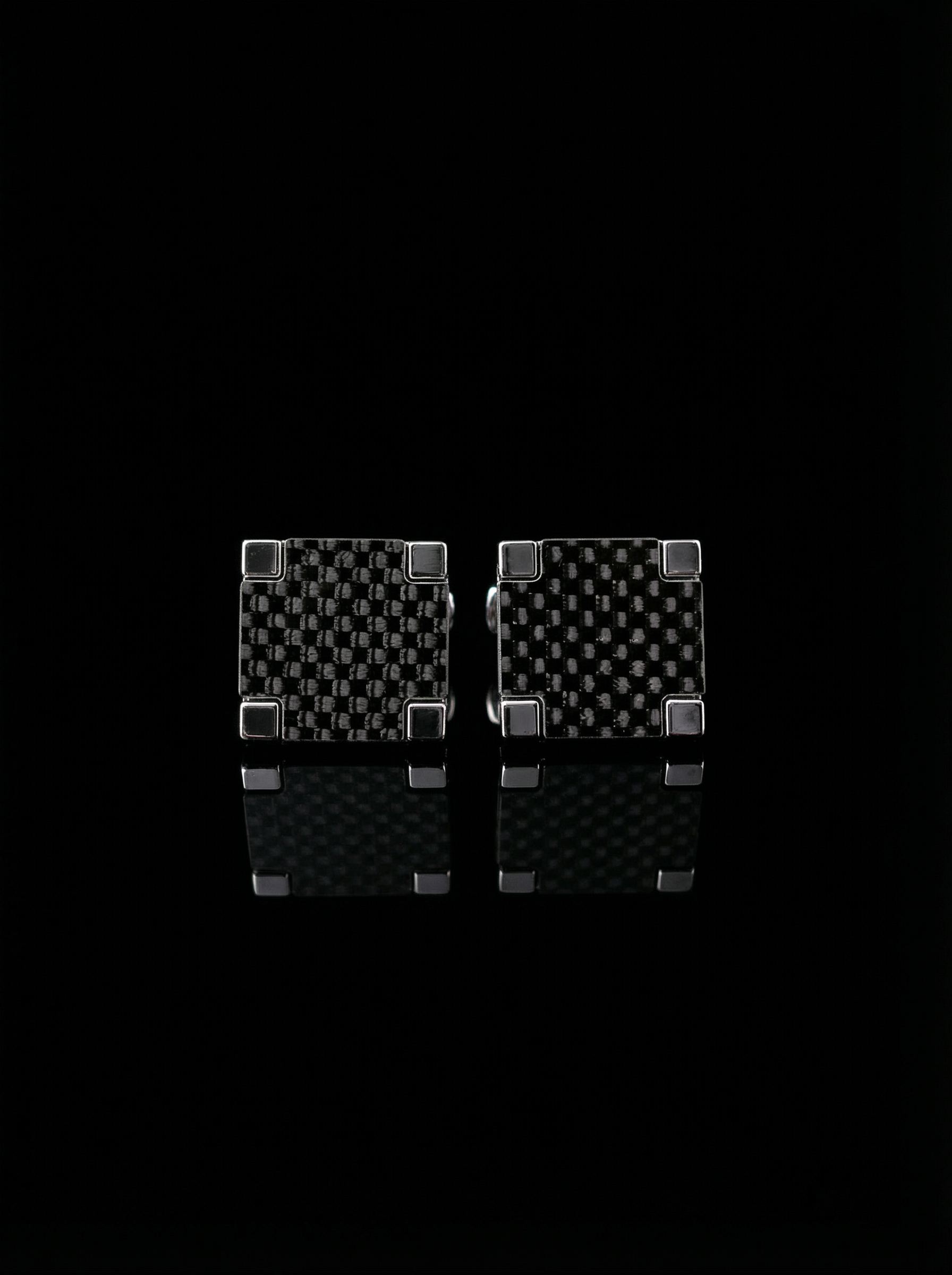 Carbon Fiber Texture Cufflinks Tivaaro